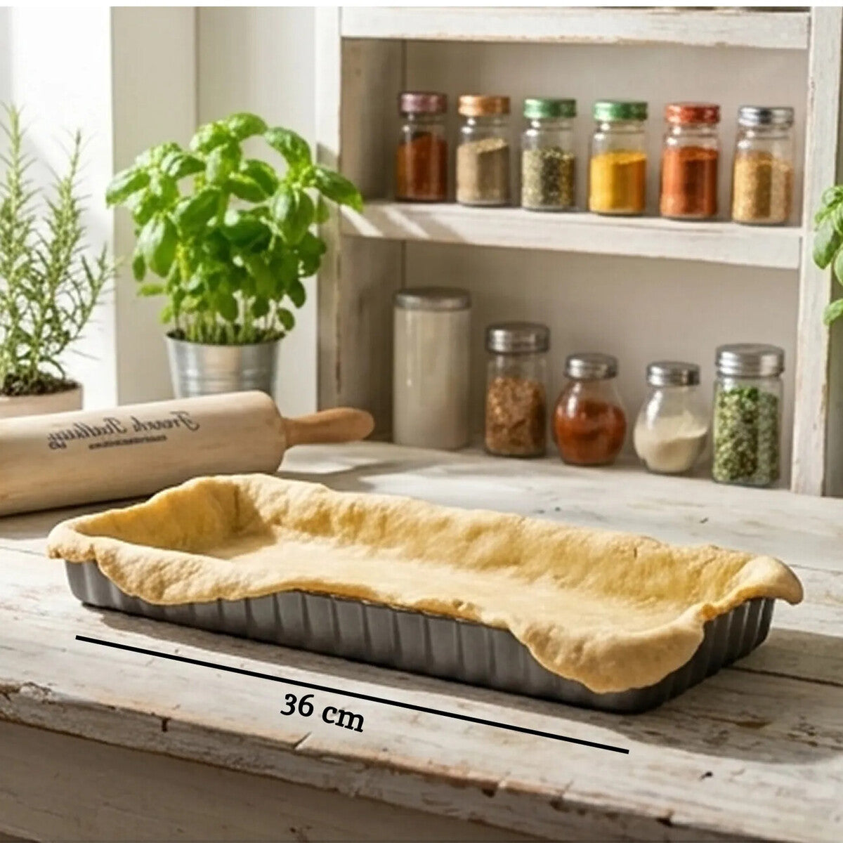 Rectangular Fluted Flan Quiche Tin Dish