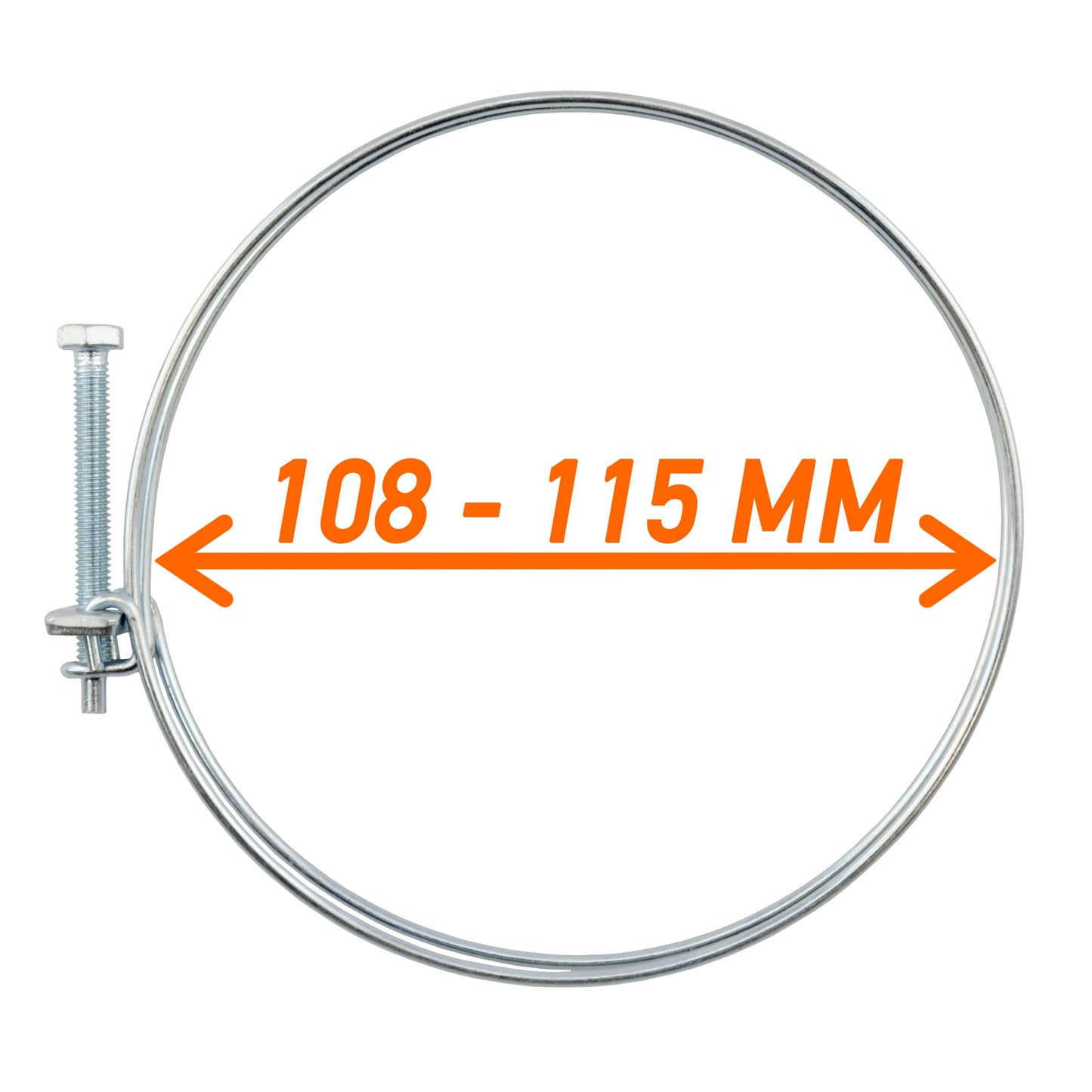 Double Wire Hose Clamp 108mm-115mm