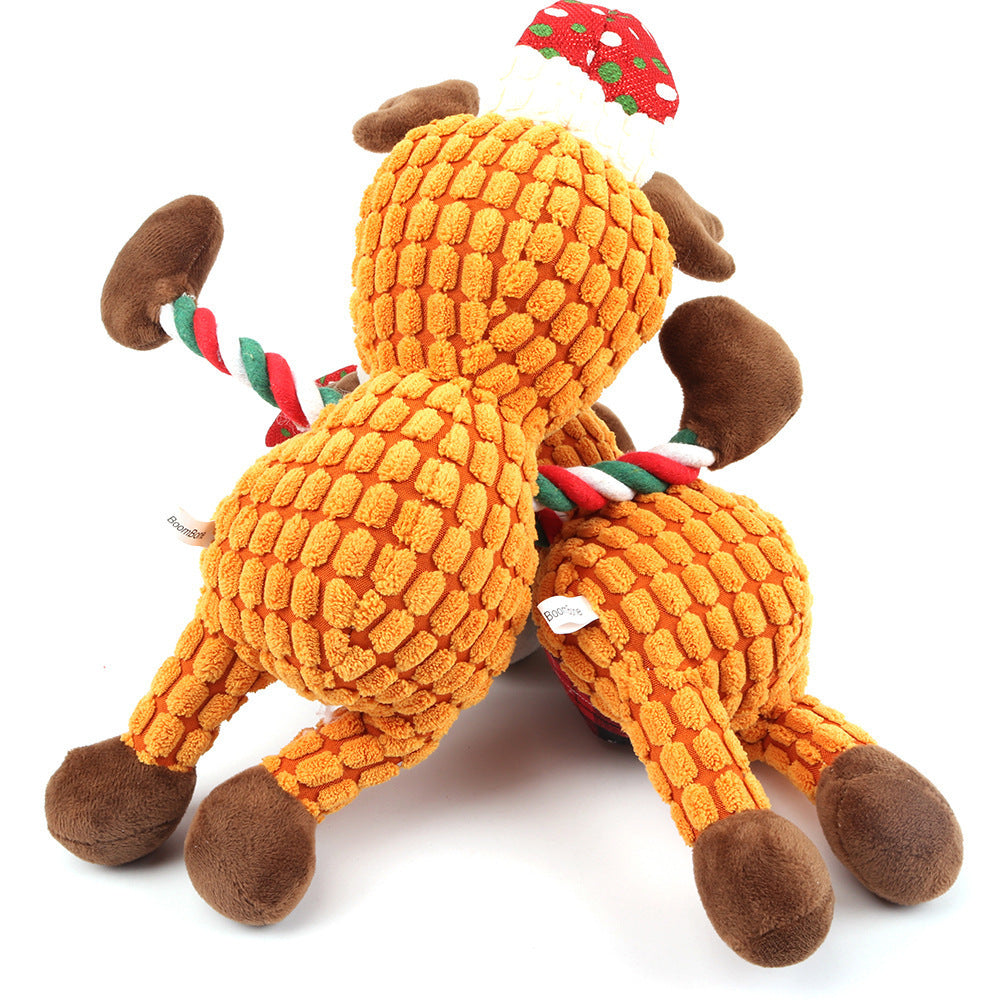 Christmas Reindeer Pet Plush Squeaky Toy