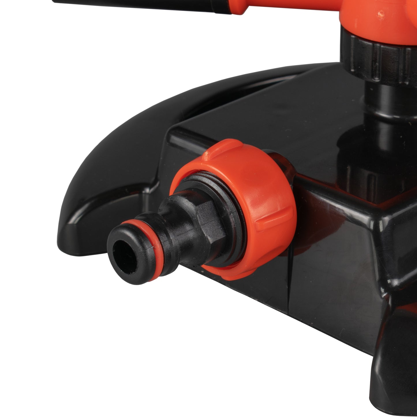 3-Arm Adjustable Rotating Lawn Sprinkler (Black/Orange)