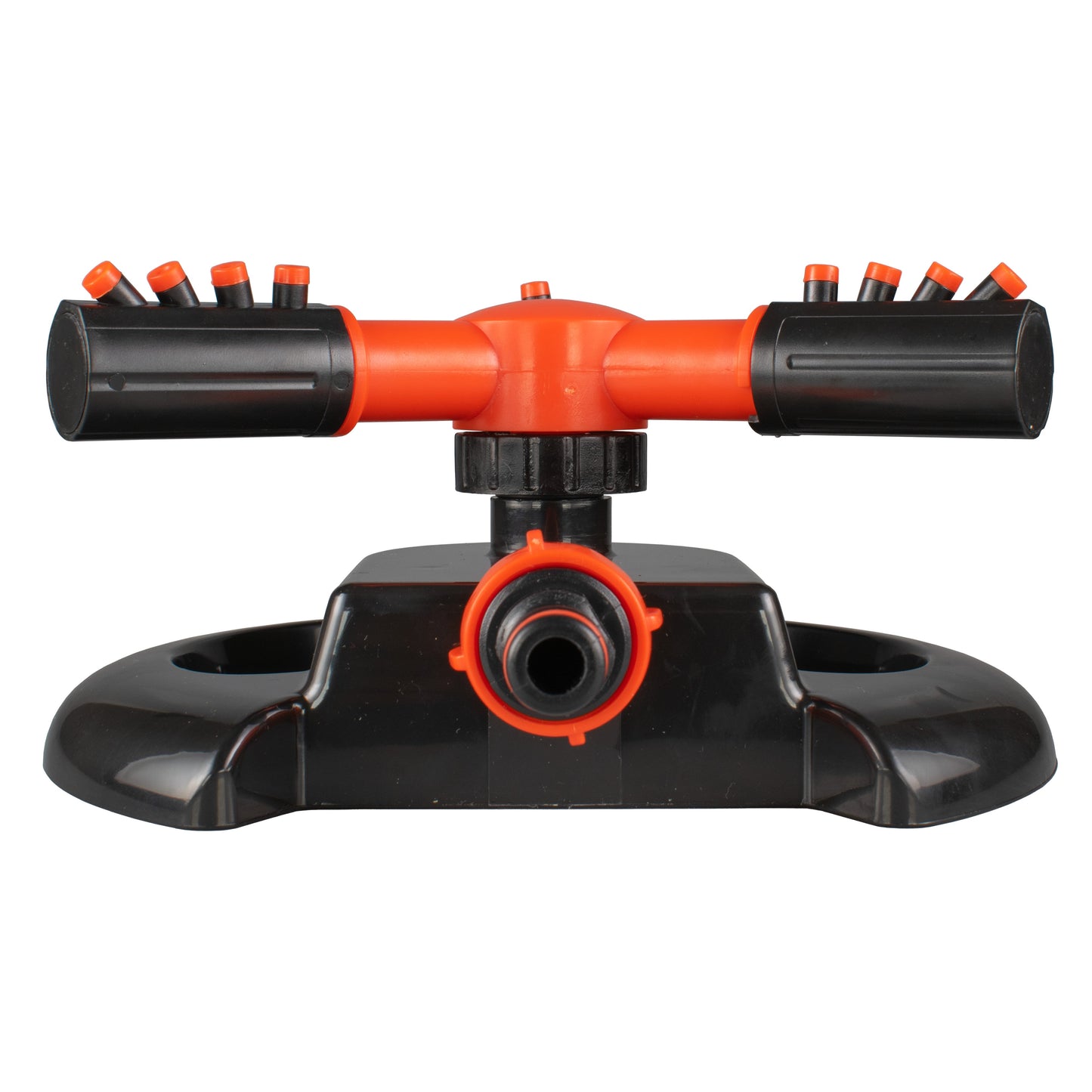 3-Arm Adjustable Rotating Lawn Sprinkler (Black/Orange)