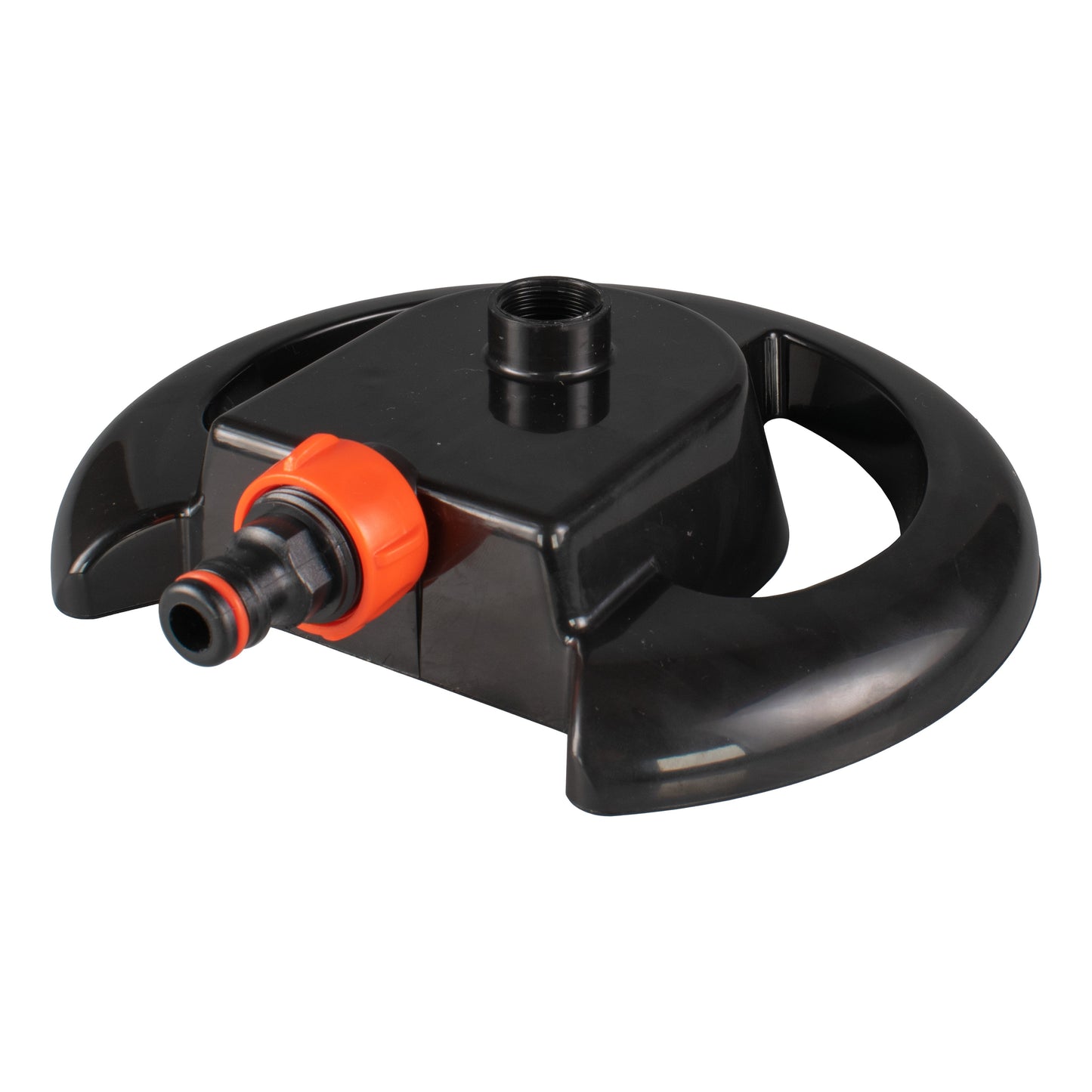 3-Arm Adjustable Rotating Lawn Sprinkler (Black/Orange)
