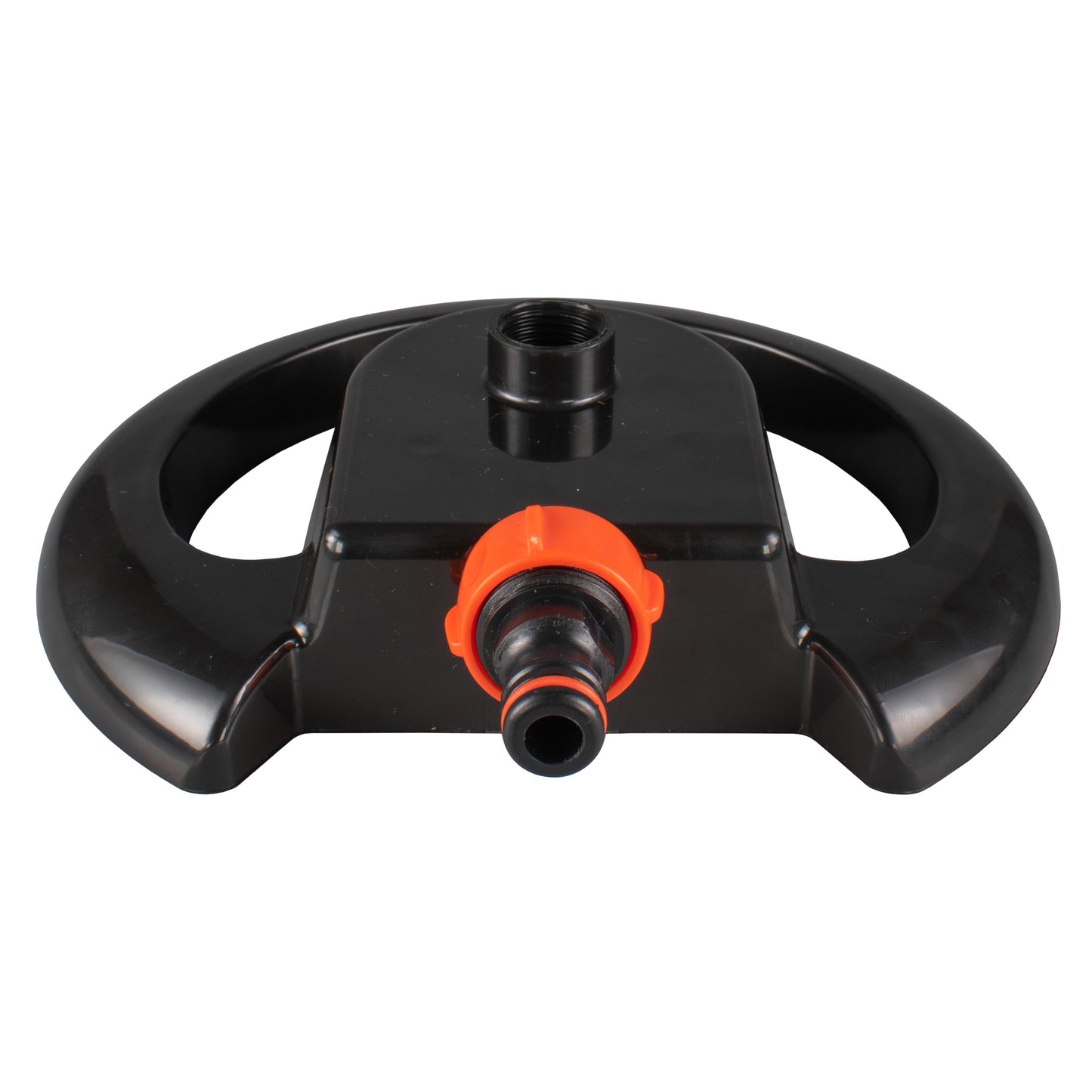 3-Arm Adjustable Rotating Lawn Sprinkler (Black/Orange)