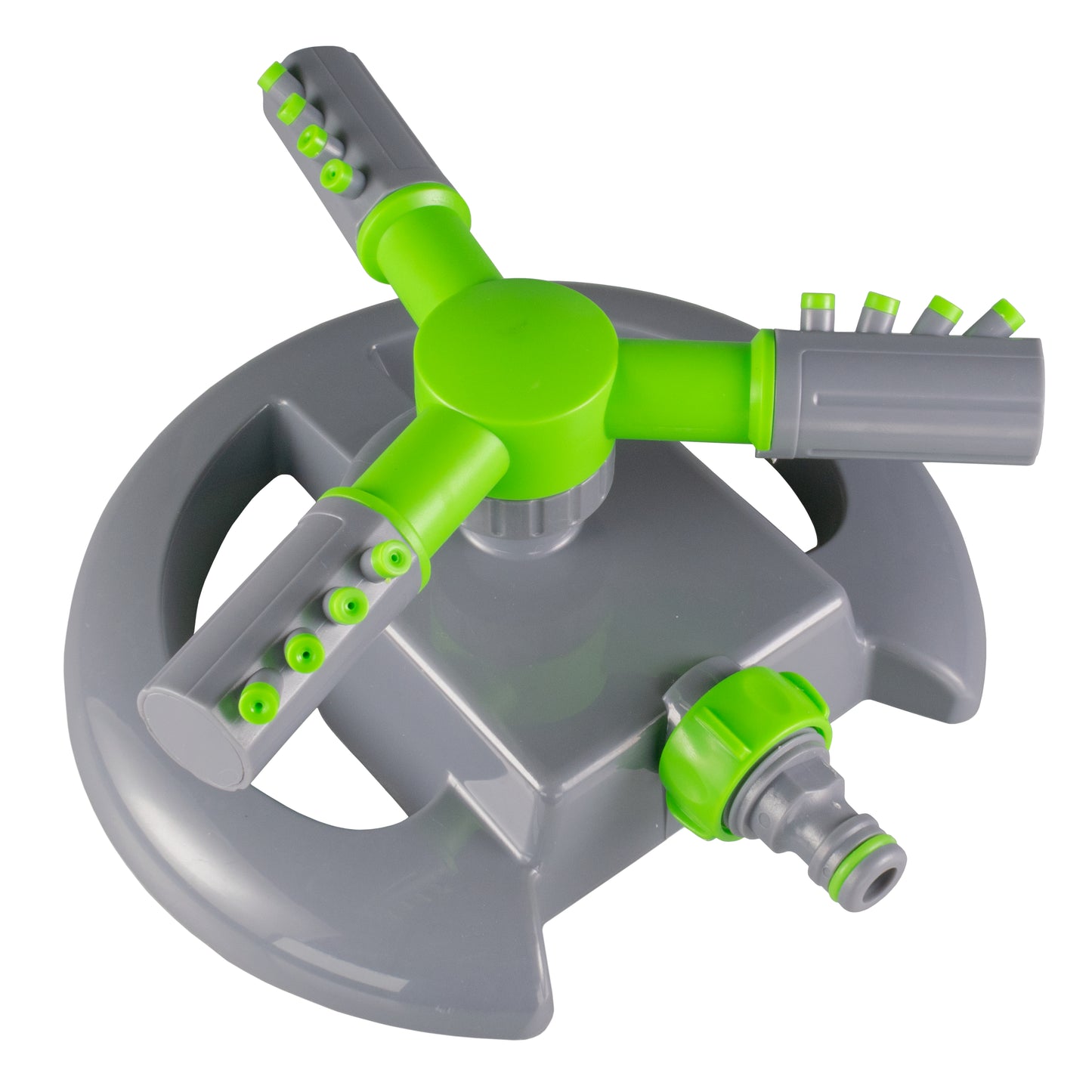 Rotating Lawn Sprinkler with Adjustable Arms (Lime/Grey)