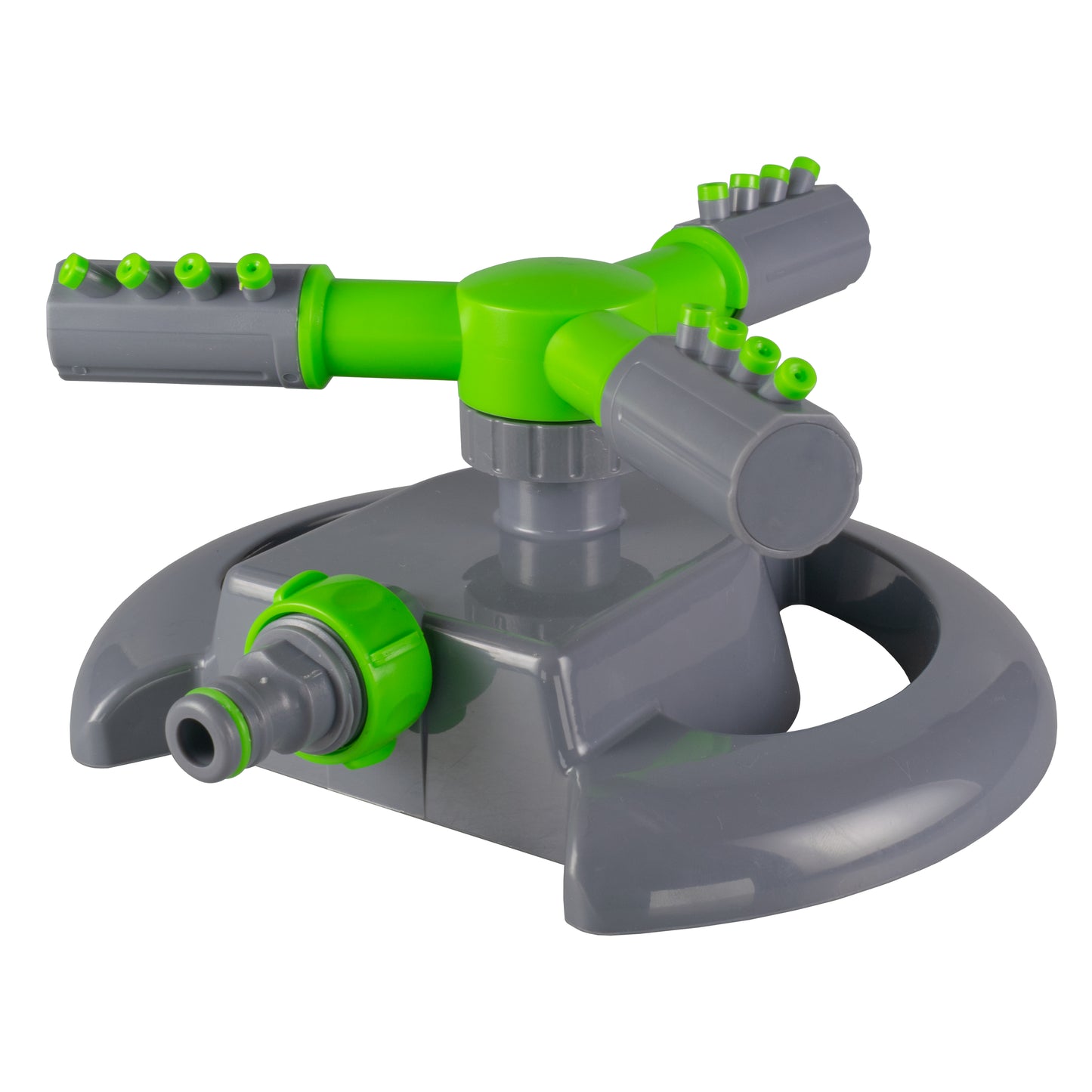 Rotating Lawn Sprinkler with Adjustable Arms (Lime/Grey)