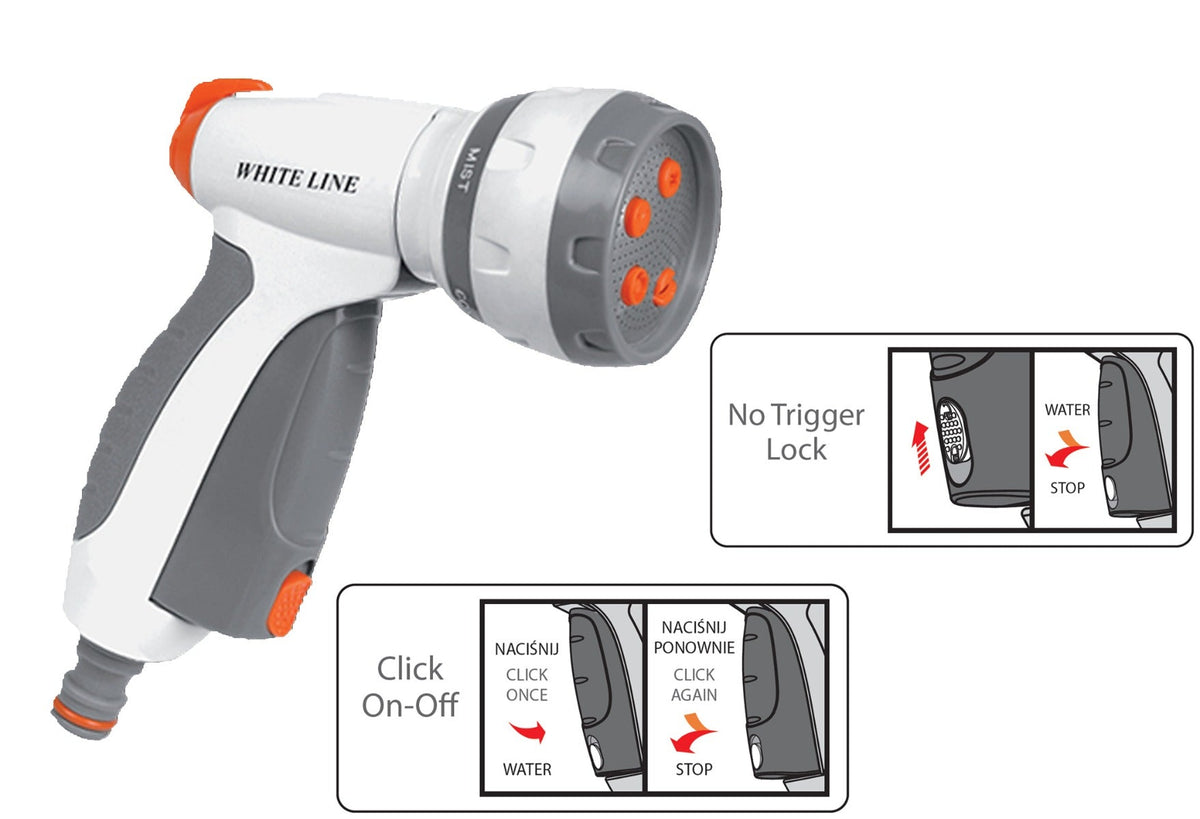 Bradas EN52M 5-Pattern Metal Hose Spray Gun
