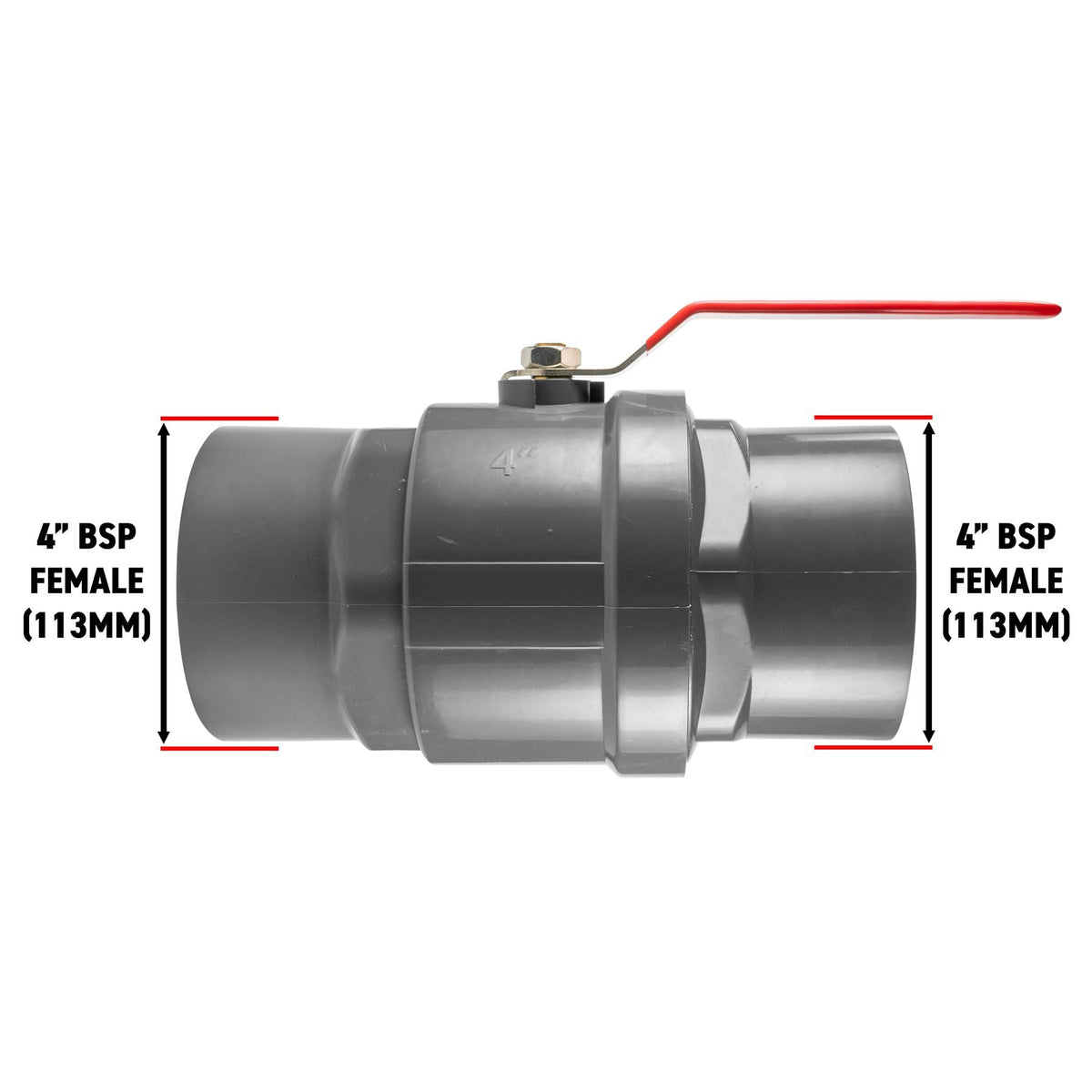 4″ PP Valve Kit – Stainless Ball, 100mm Tail & Type F Camlock