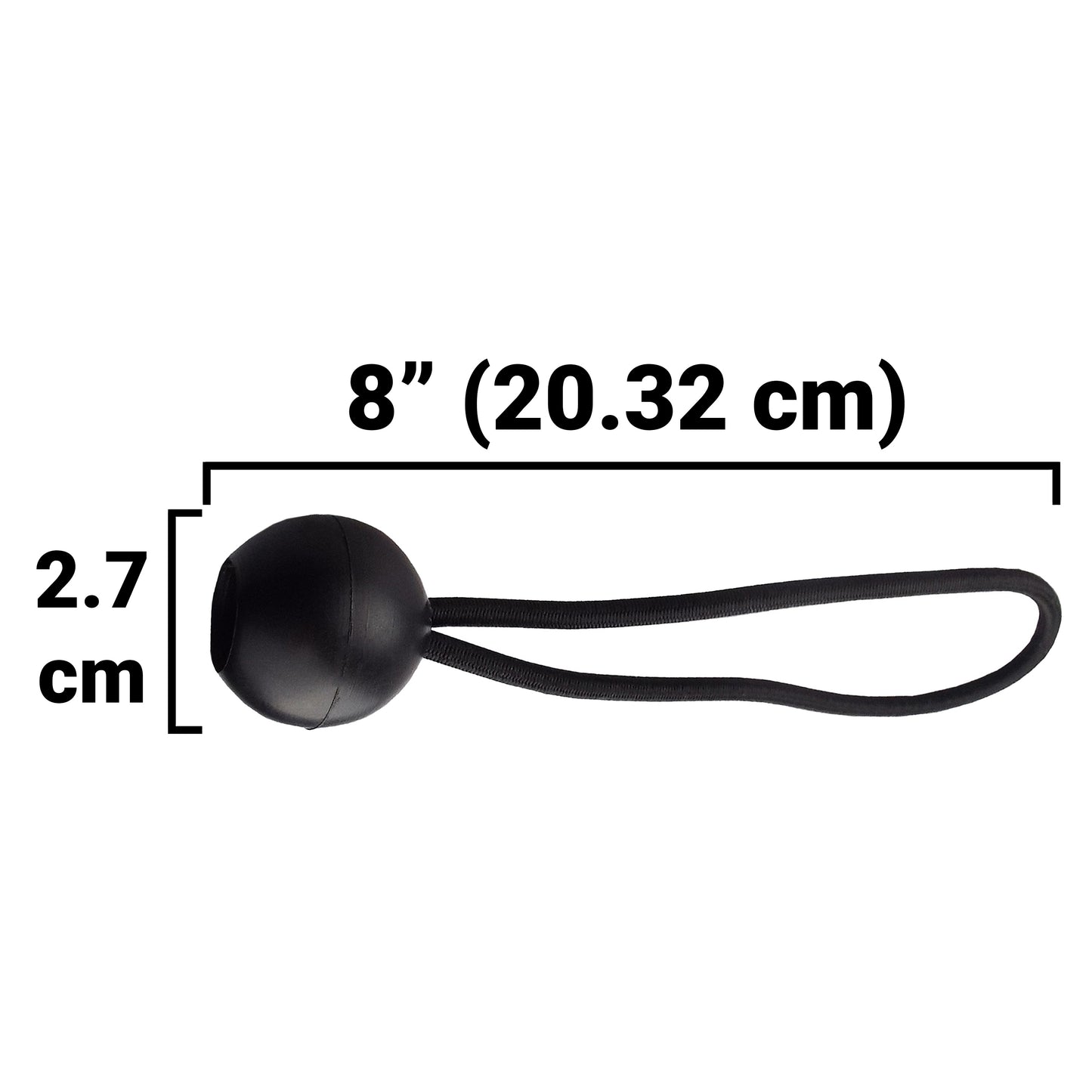Bungee Ball 8" Black