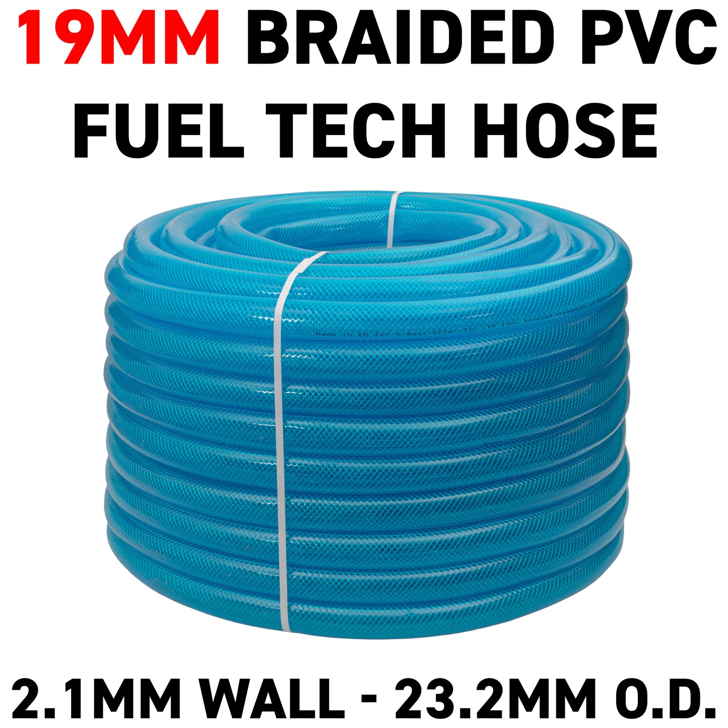 19mm Braided PVC Fuel Hose