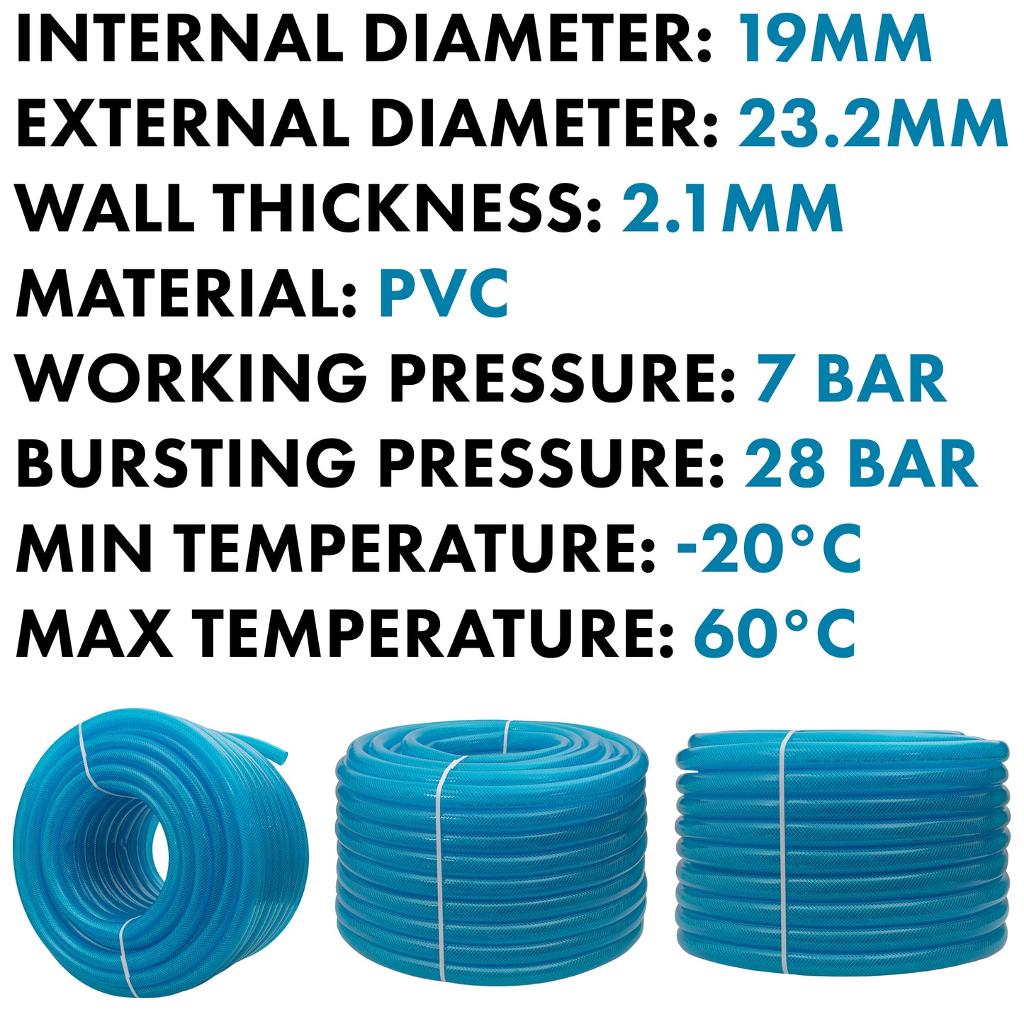 19mm Braided PVC Fuel Hose