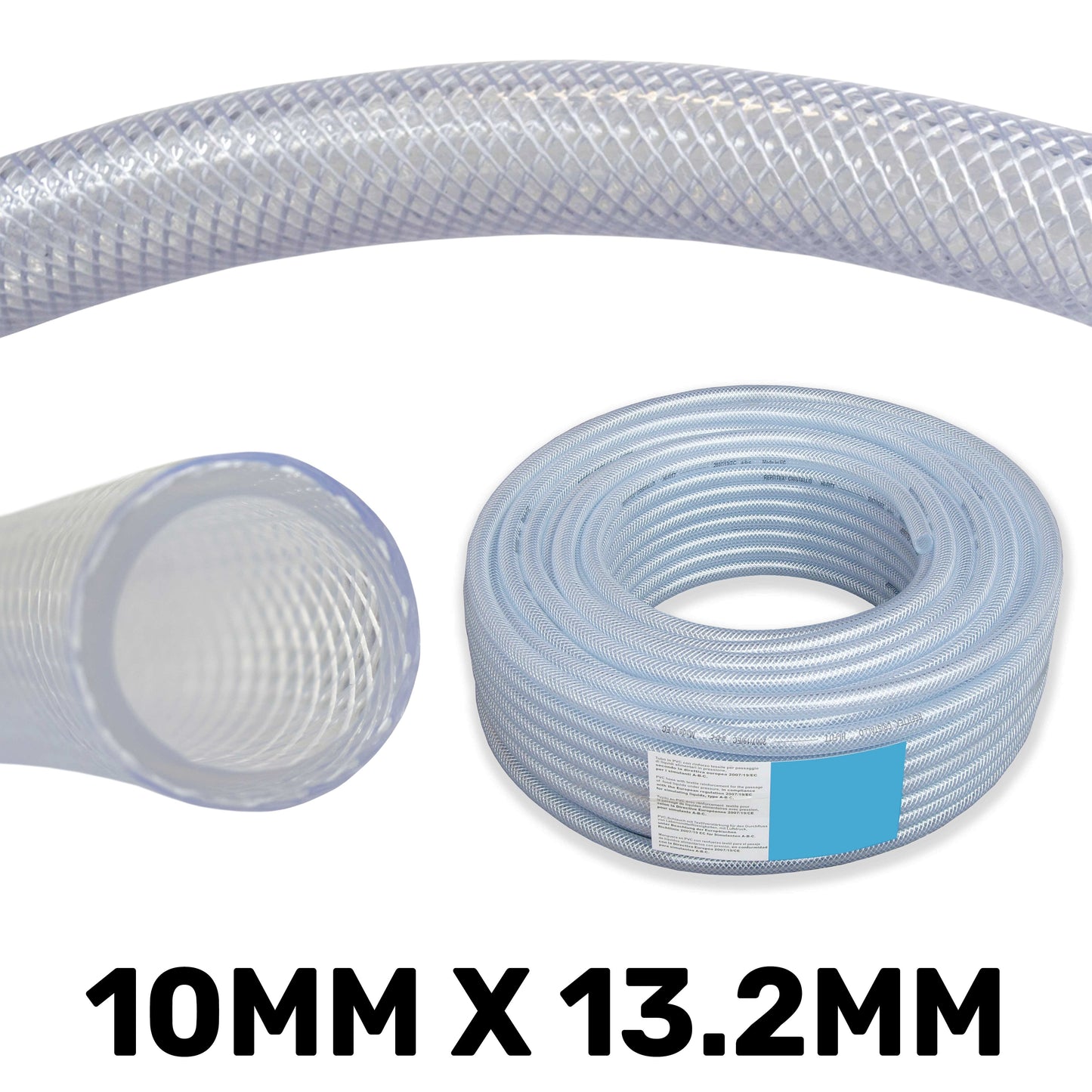 10mm Transparent Braided Reinforced PVC Hose