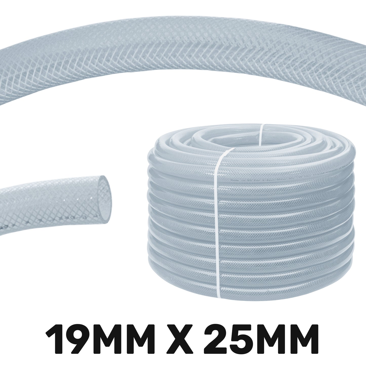 19mm Transparent Braided Reinforced PVC Hose