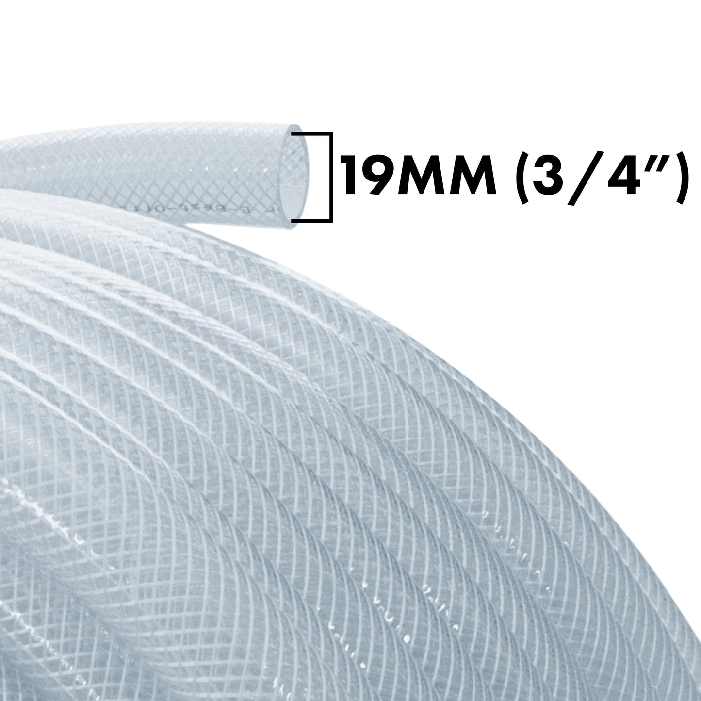 19mm Transparent Braided Reinforced PVC Hose