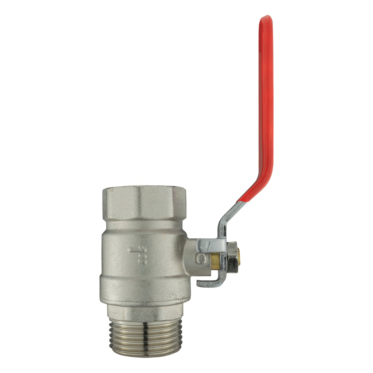 Brass Nickel-Plated Lever Valve BSP Male-Female Thread