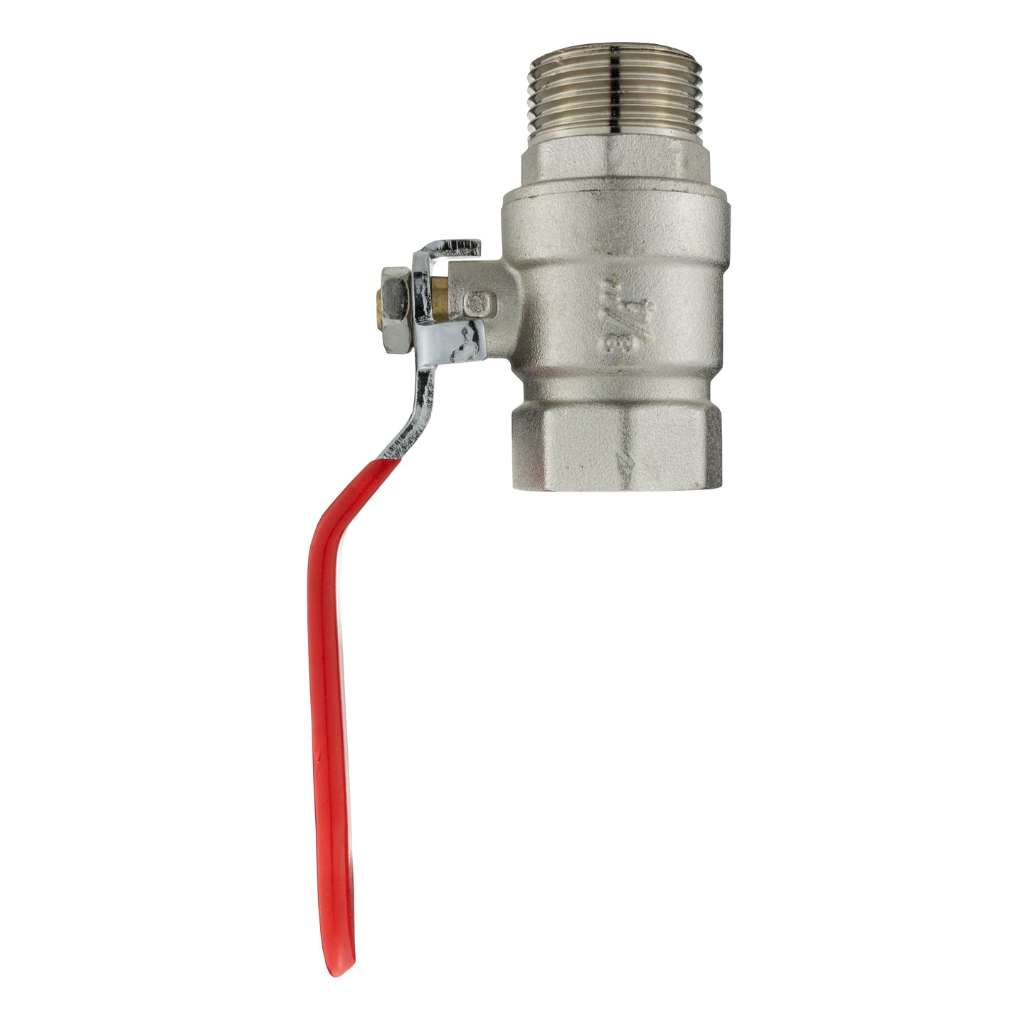 Brass Nickel-Plated Lever Valve BSP Male-Female Thread