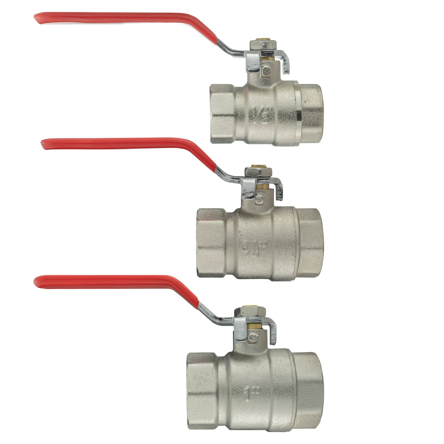 Brass Nickel-Plated Lever Valve BSP Female Thread