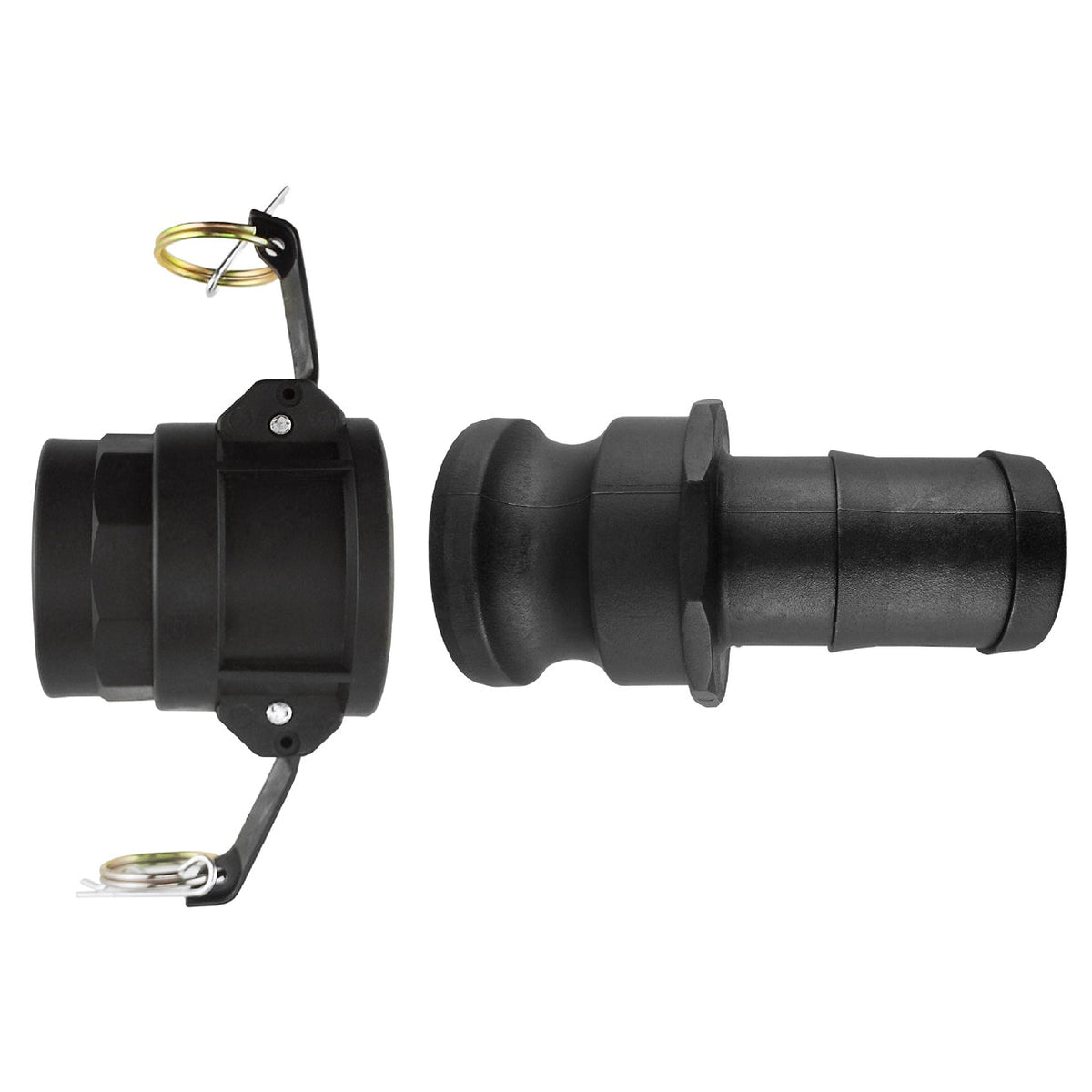 Polypropylene Camlock D + E Coupling Kit; product design shown.