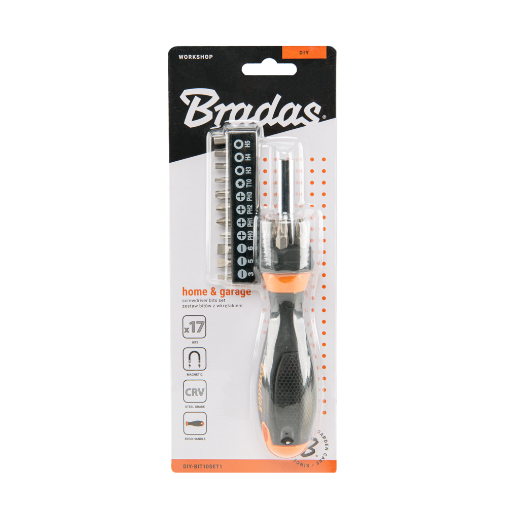 Screwdriver with 17-Piece Multi-Bit Set