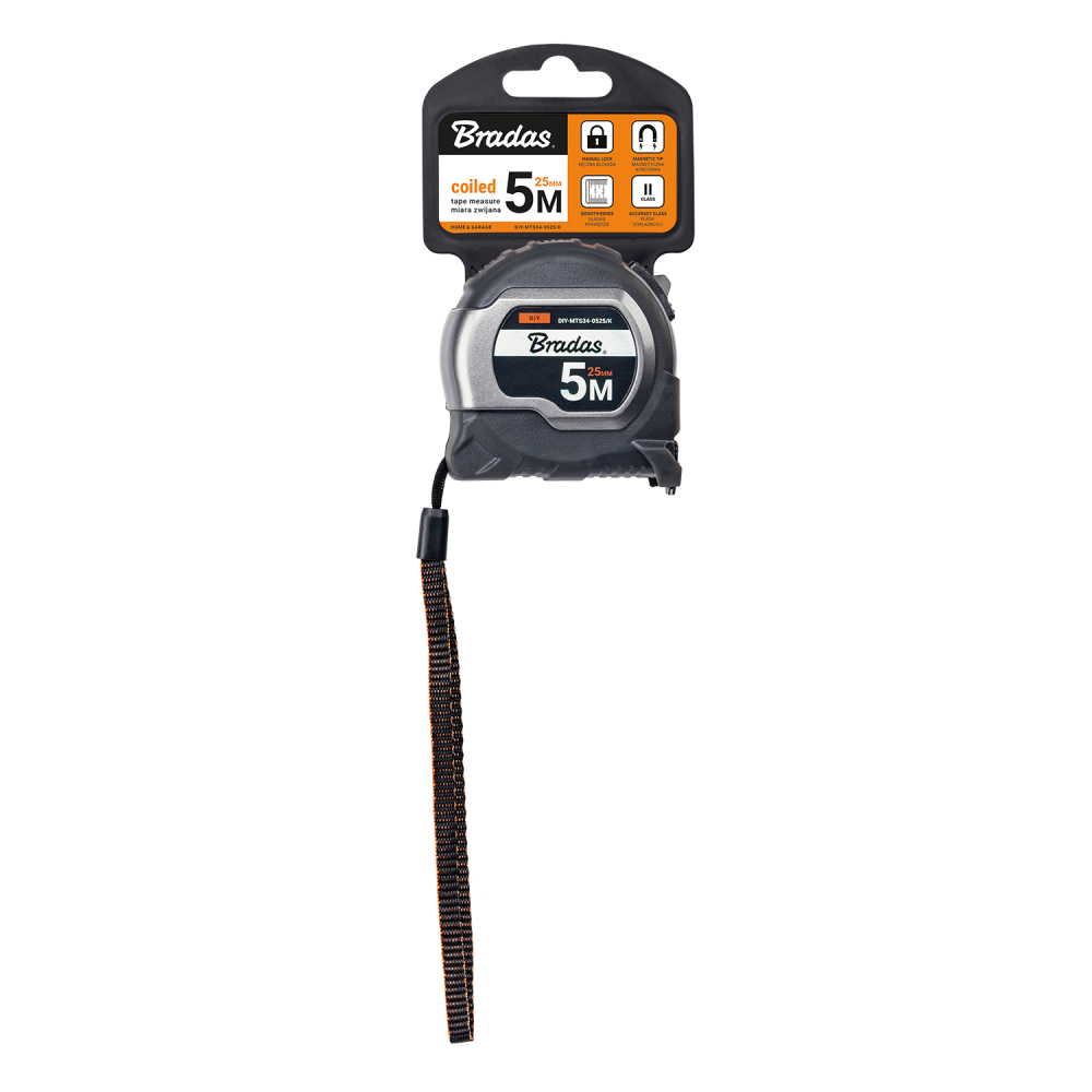 5 Metre Tape Measure with Magnetic Tip and Belt Clip