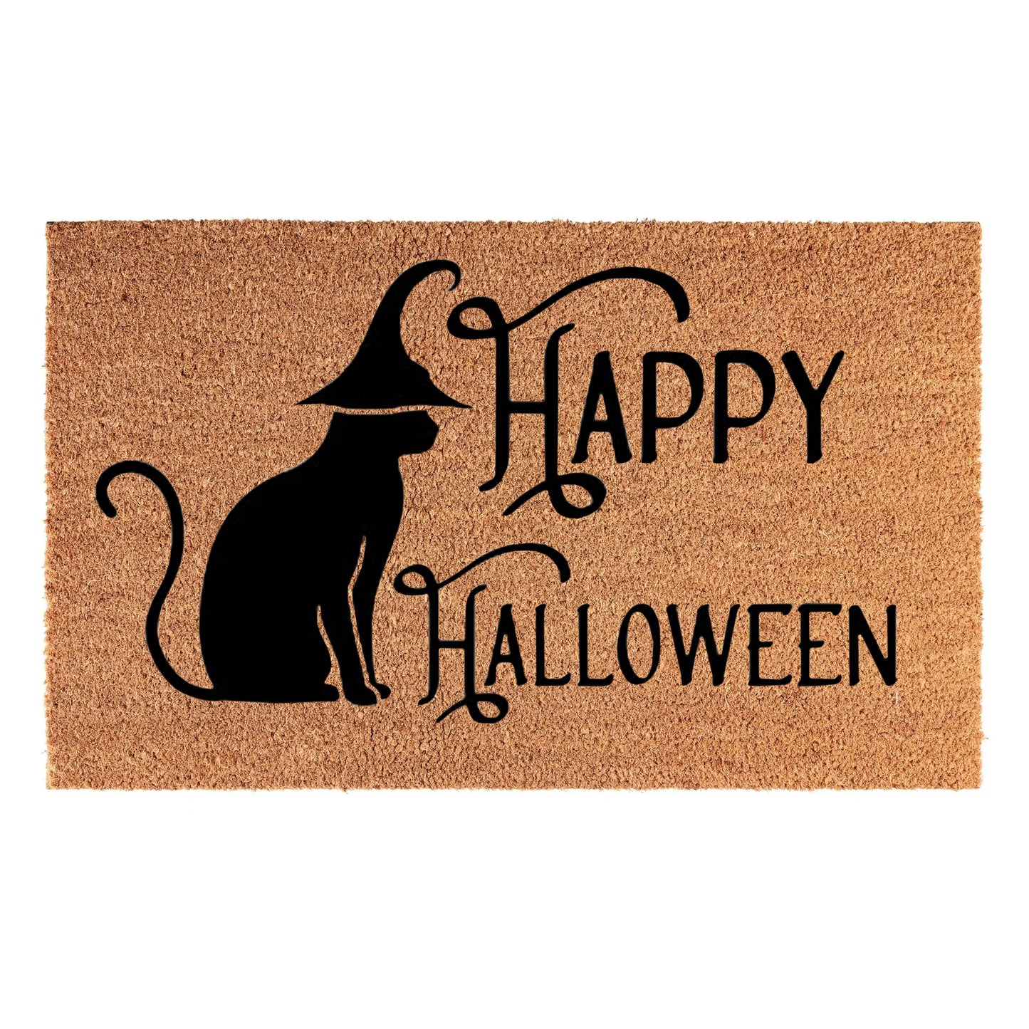'Happy Halloween' Coir Fibre Doormat with Rubber Backing (60cm x 40cm)