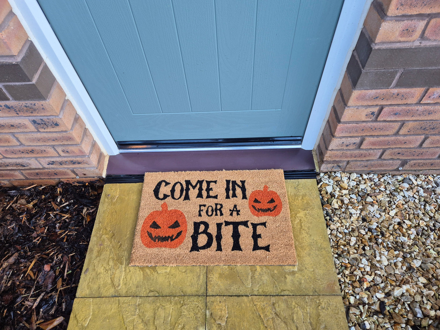 'Come In For A Bite' Coir Fibre Doormat with Rubber Backing (60cm x 40cm)