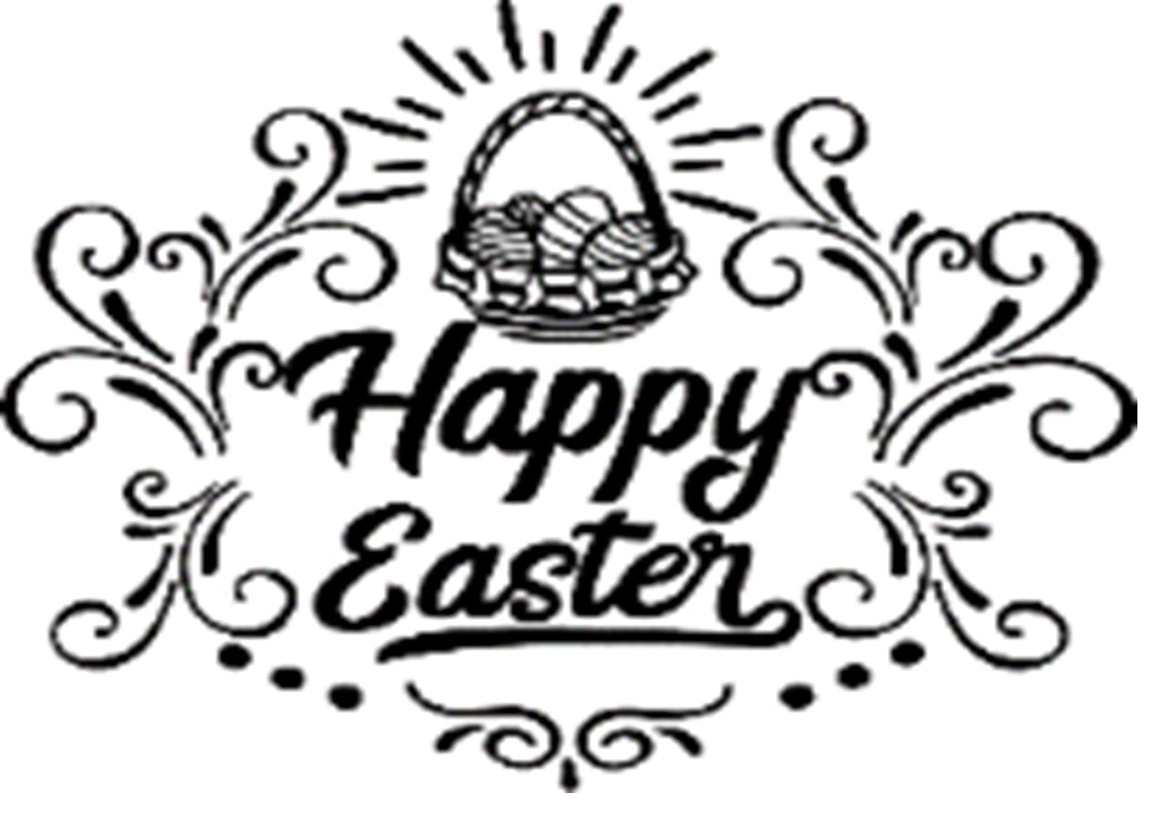 'Happy Easter' Coir Fibre Doormat with Rubber Backing (60cm x 40cm)