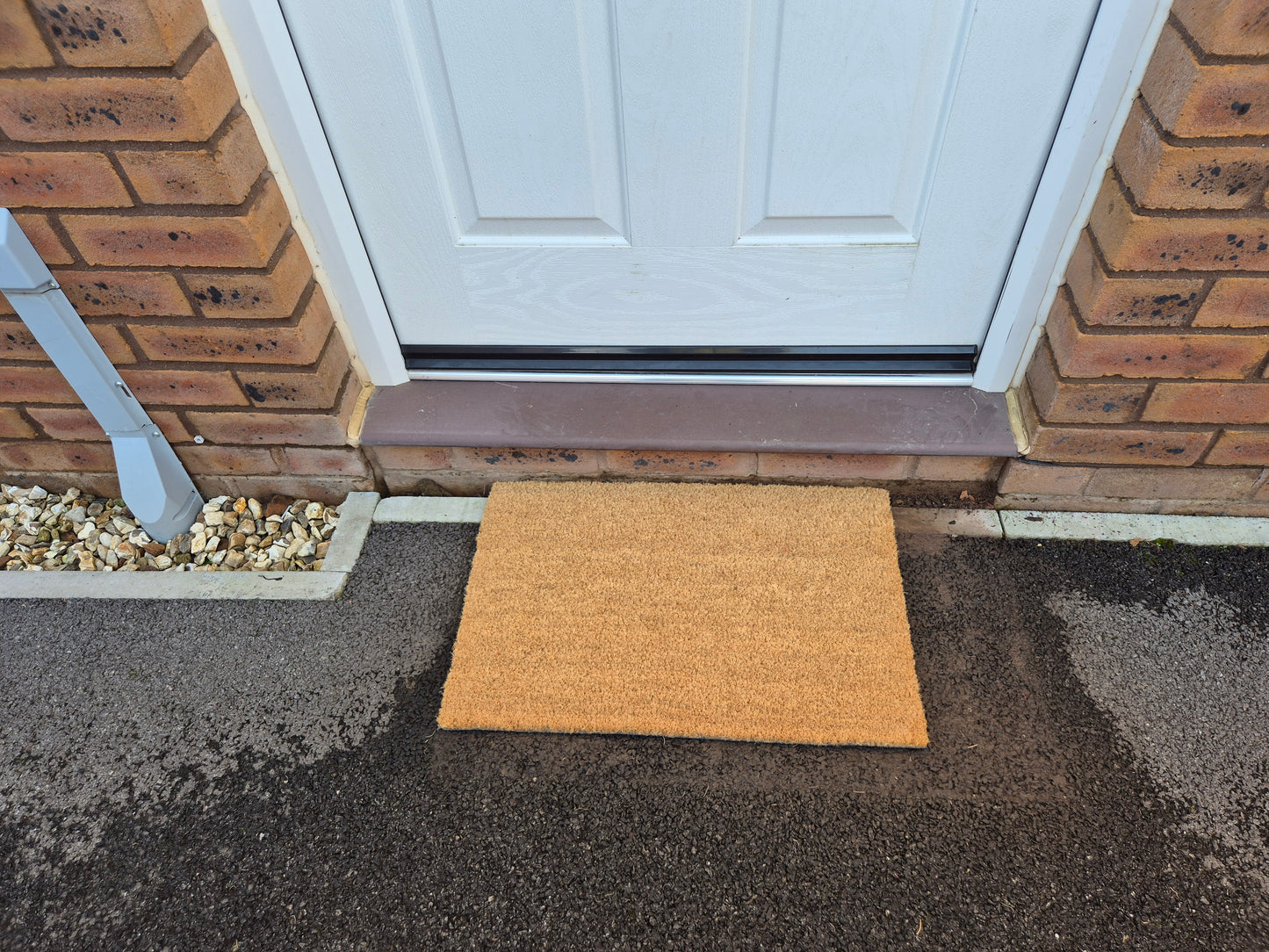 Plain Coir Fibre Doormat with Rubber Backing (60cm x 40cm)
