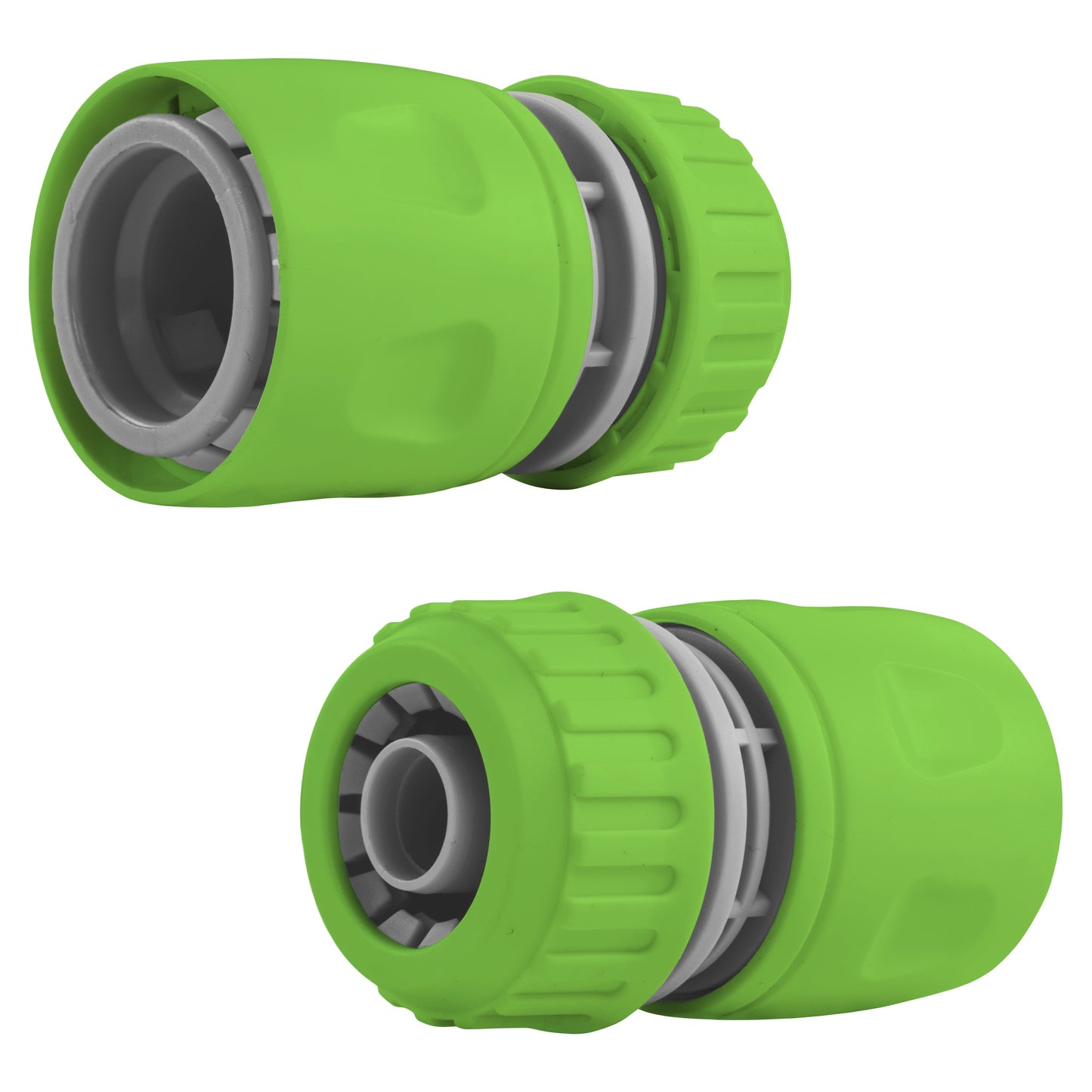 Female Hose Connector for 1/2" Hose, Green/Gray