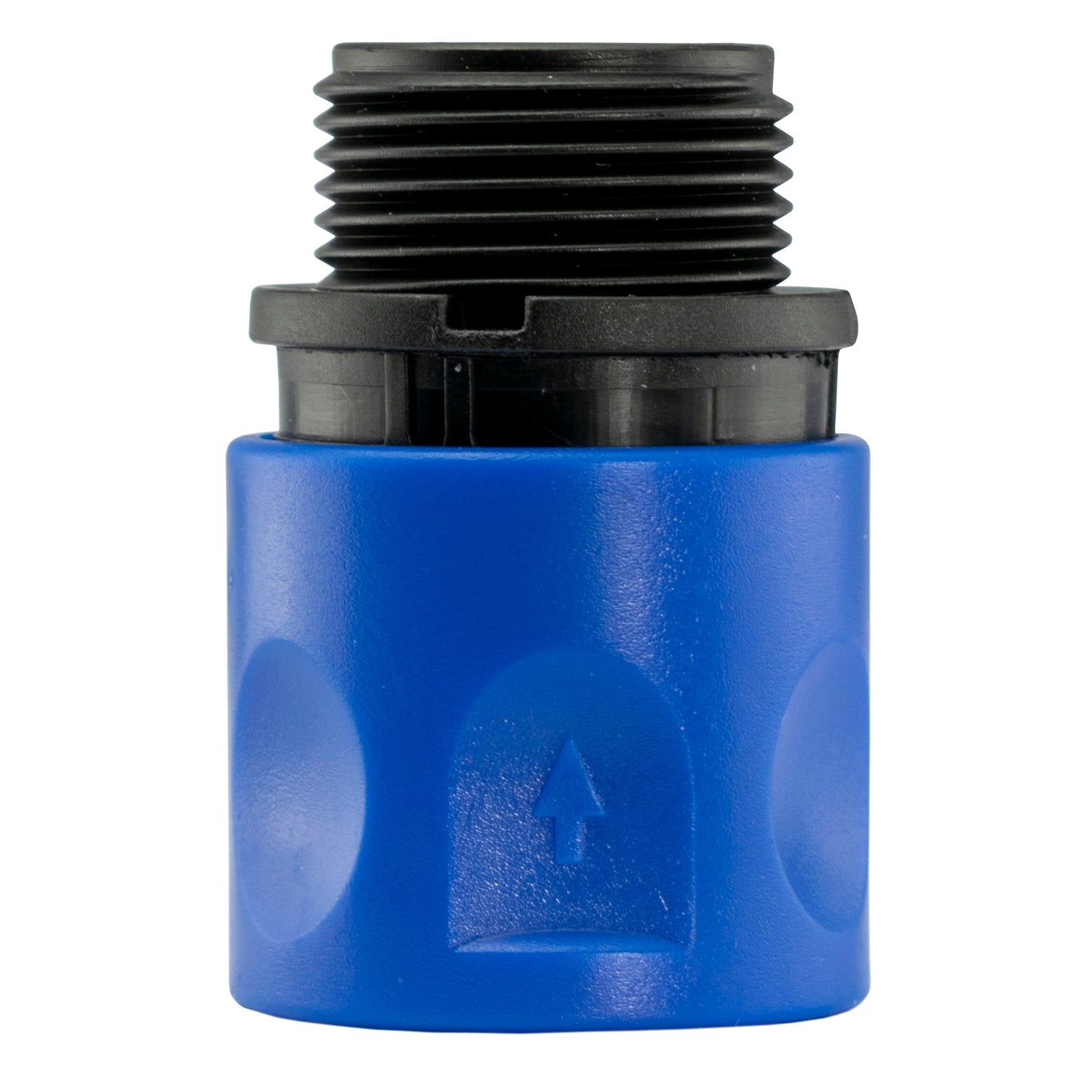 Water Butt Connector 3/4" BSP with Valve and Click-Lock Connector Blue
