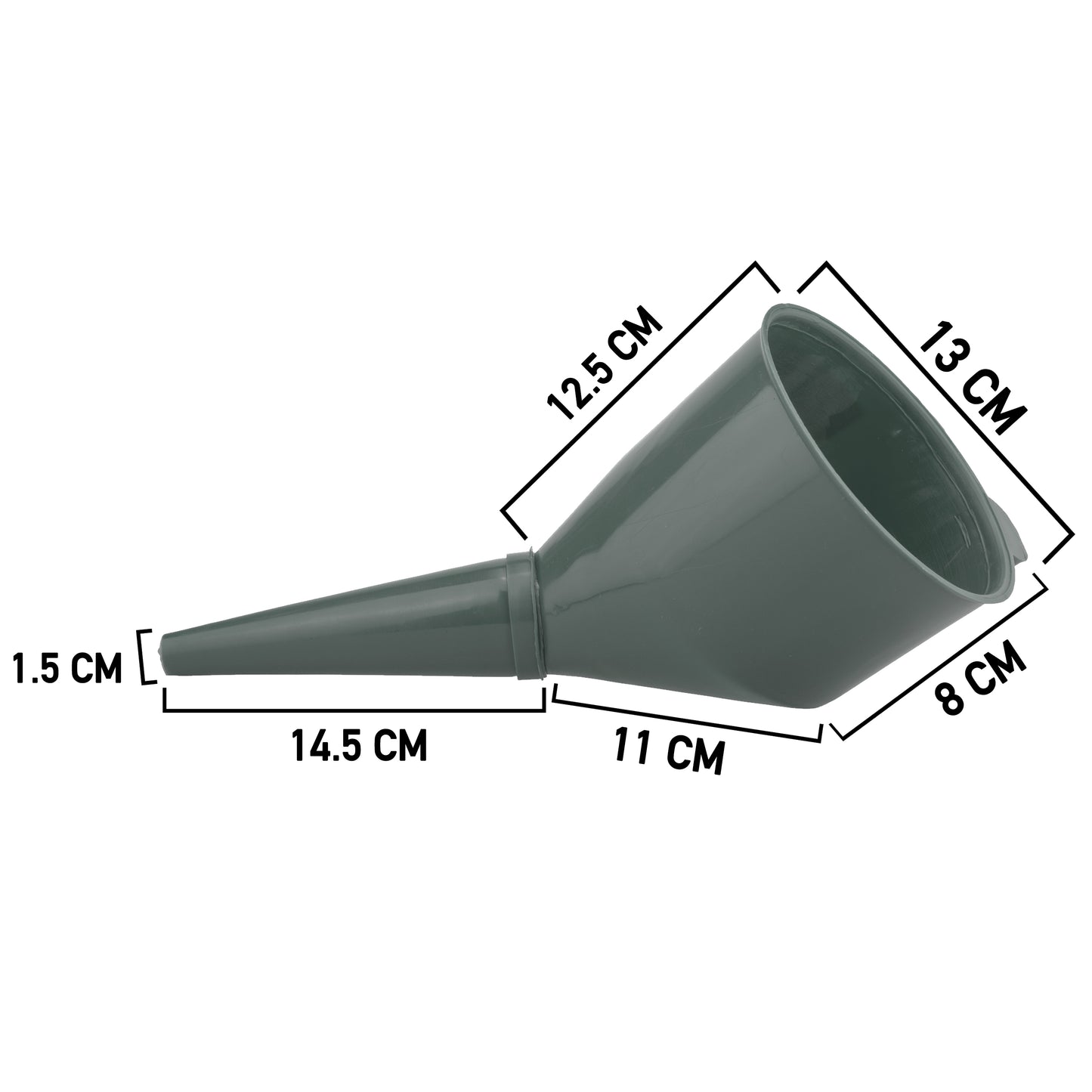 Car Fuel Funnel Angled Spout (Grey)