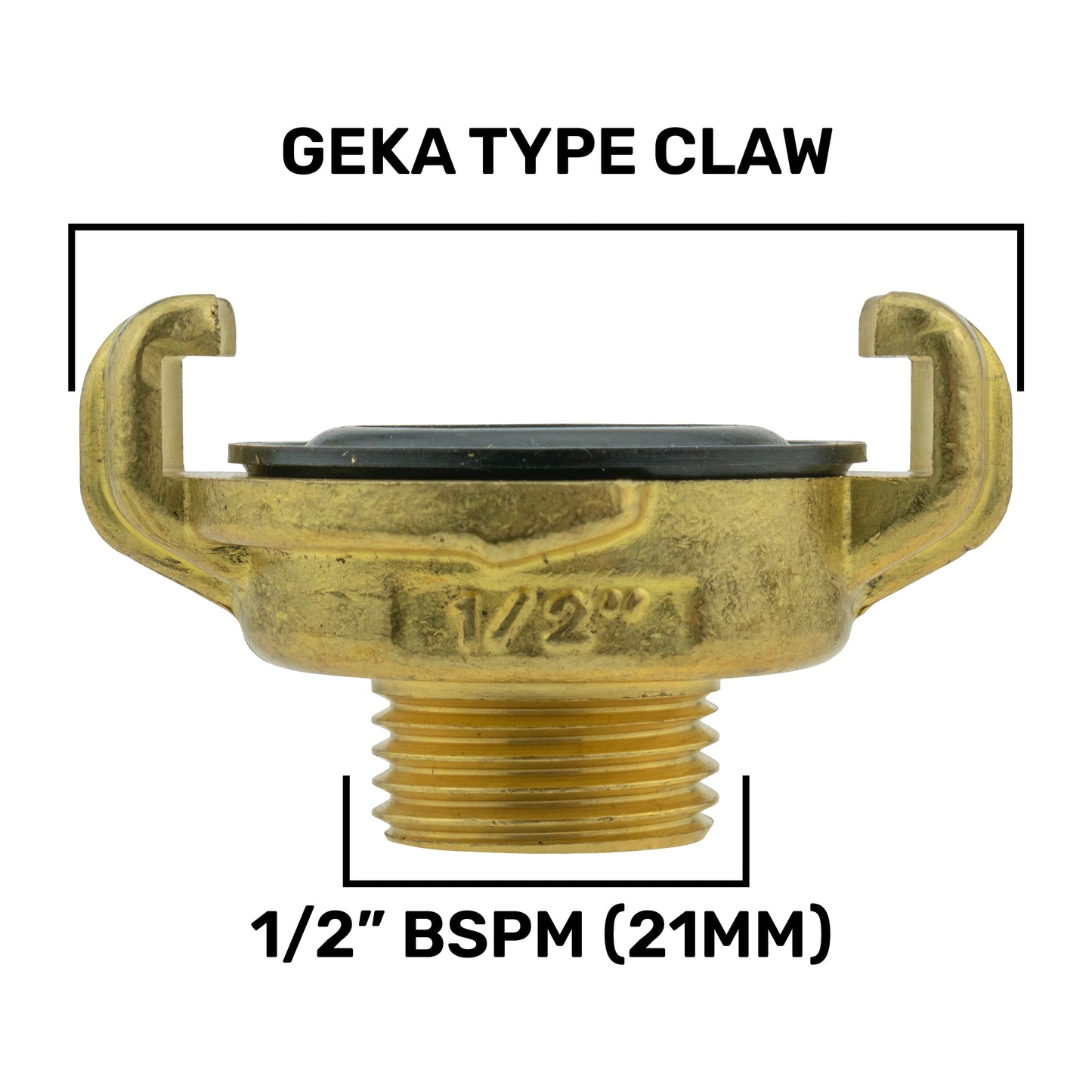Geka Type Claw Fitting - 1/2" BSPM