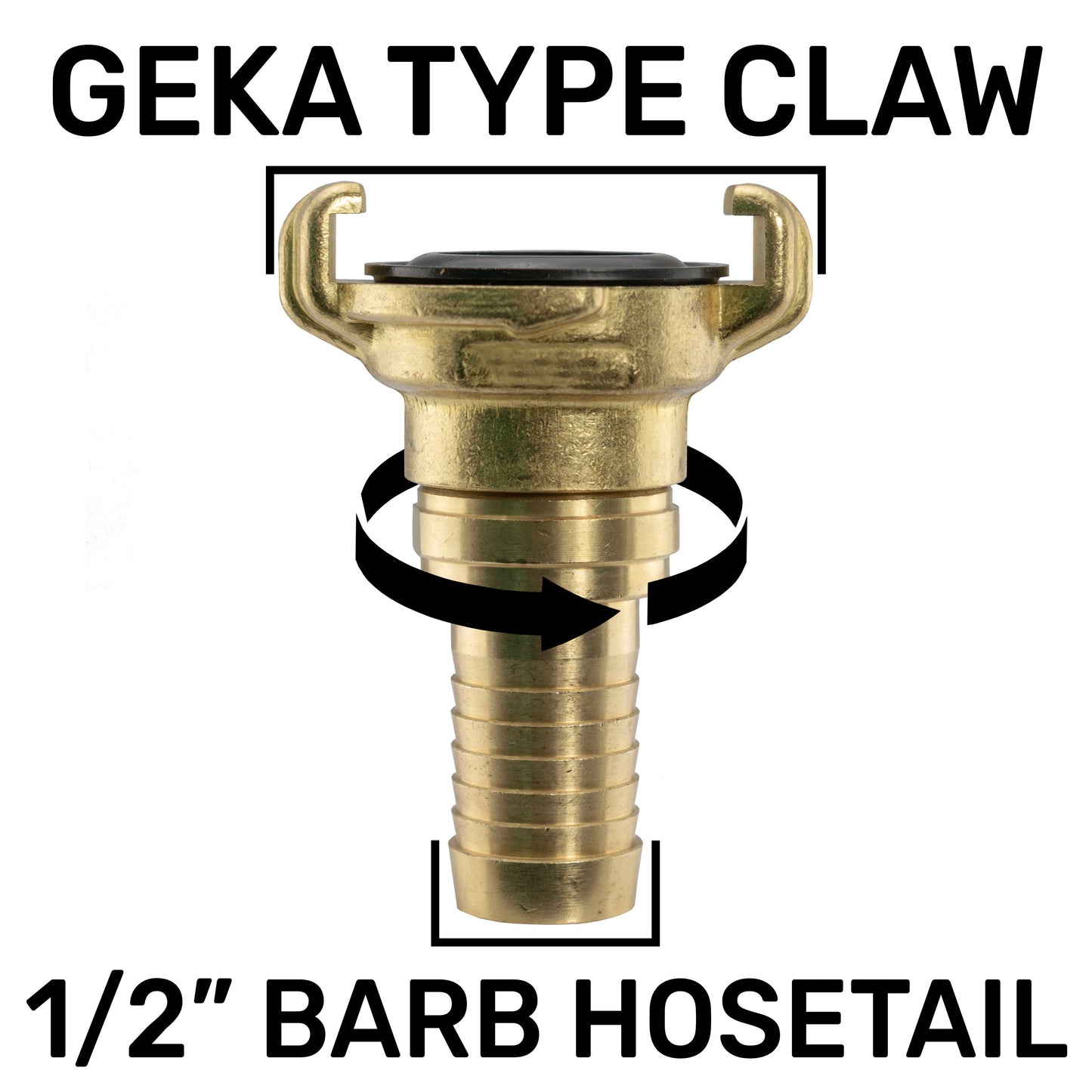 Geka Type Claw Fitting - Swivel 1/2" Hose