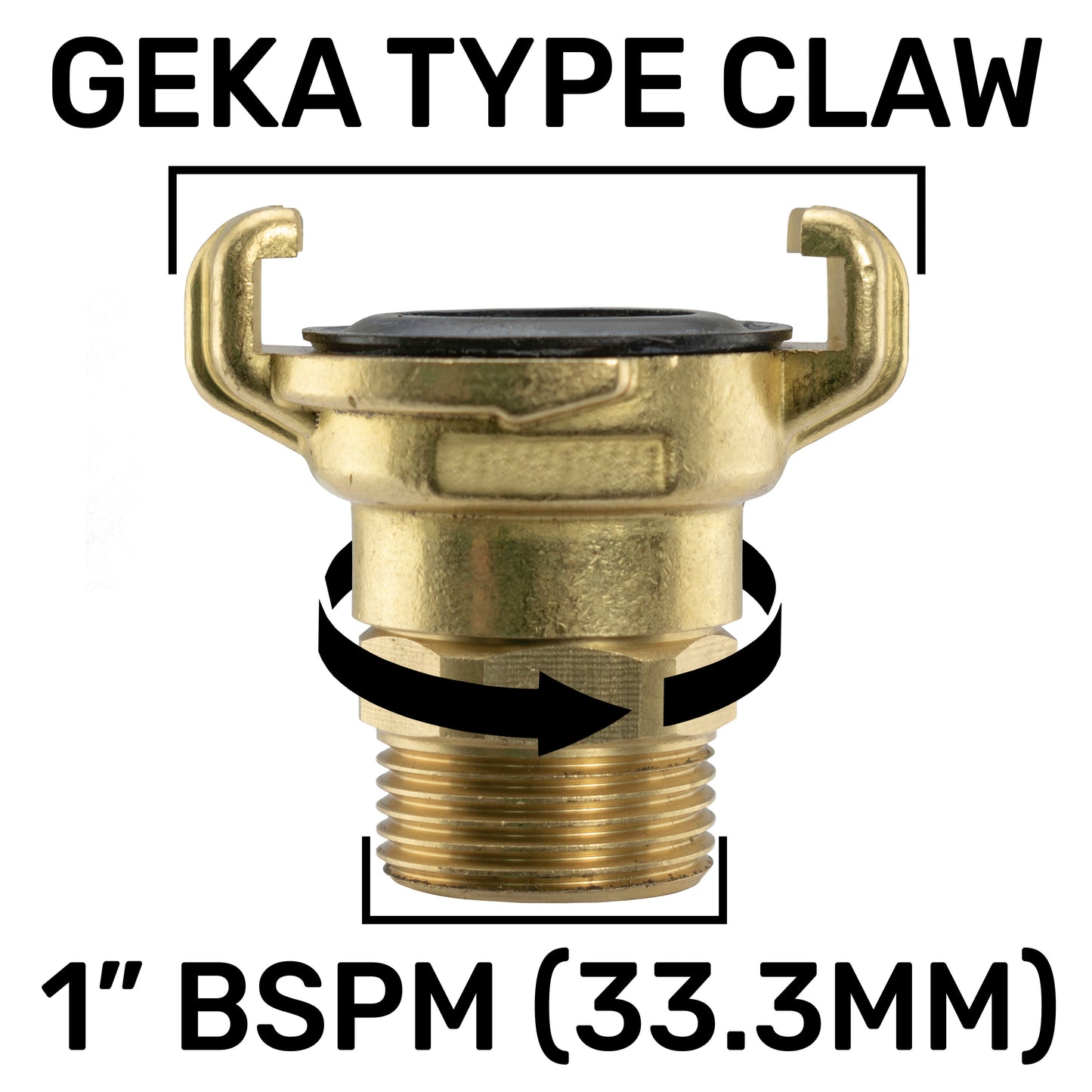 Geka Type Claw Fitting - 1" BSPM Swivel