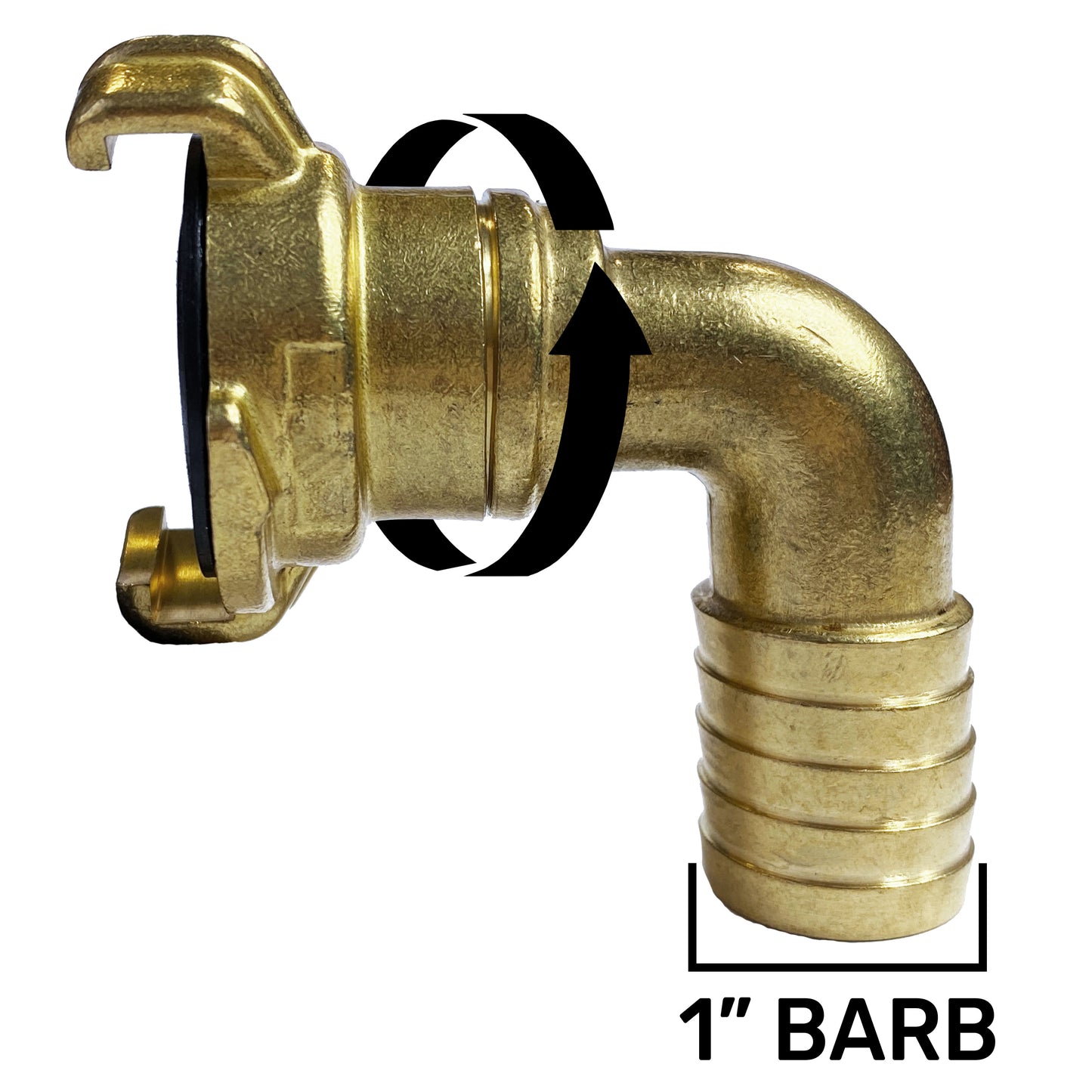 Geka Type Claw Fitting - Swivel Elbow 1" Hose