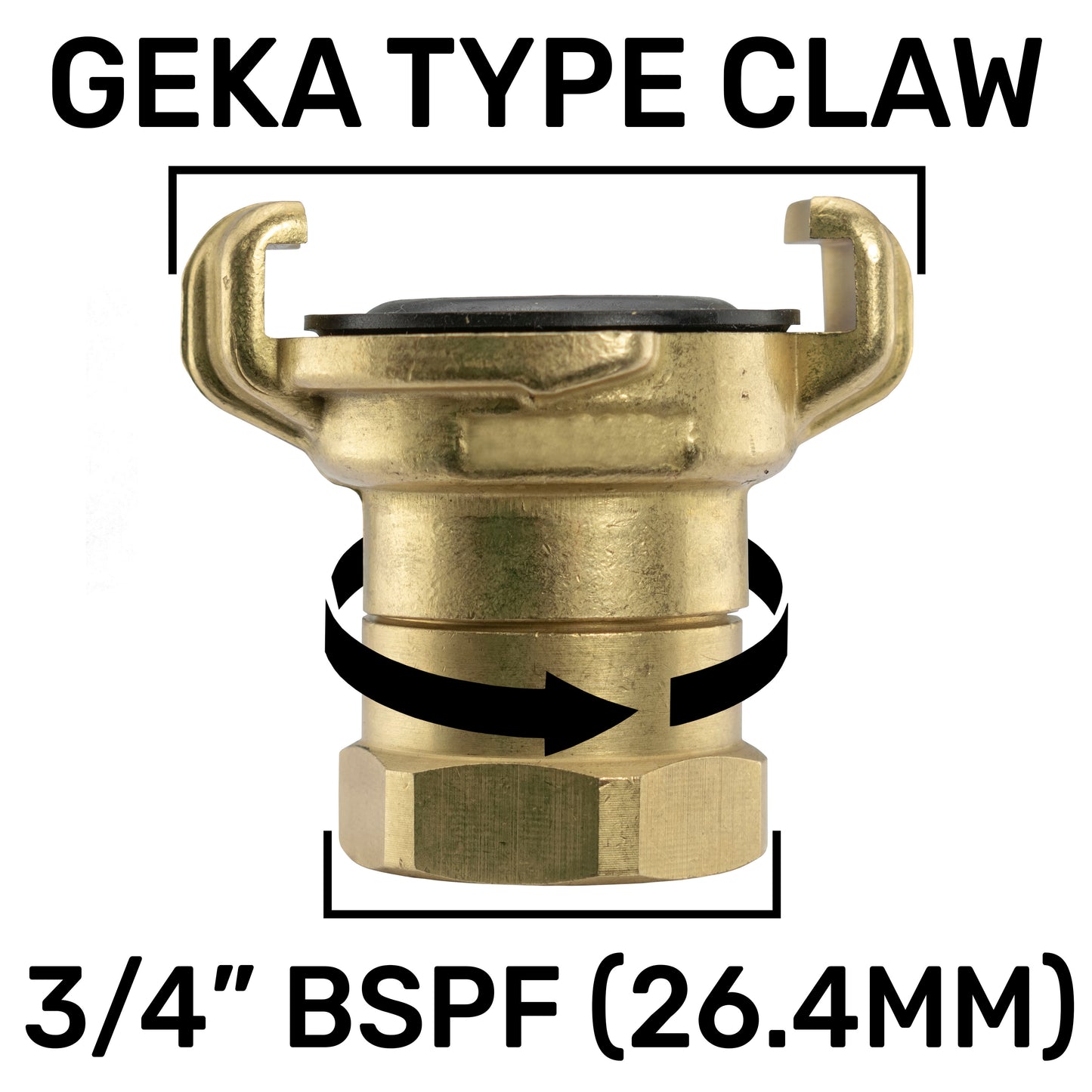 Geka Type Claw Fitting - 3/4" BSPF Swivel