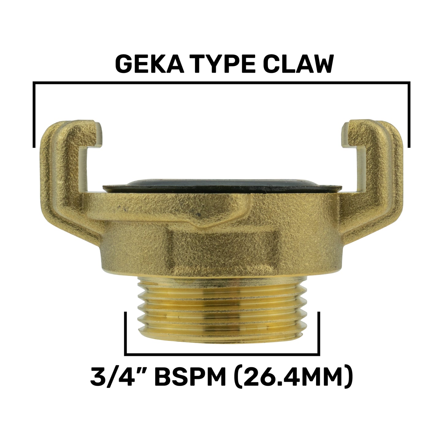 Hose Connector Blue with In-Line Valve and Geka Type Connector