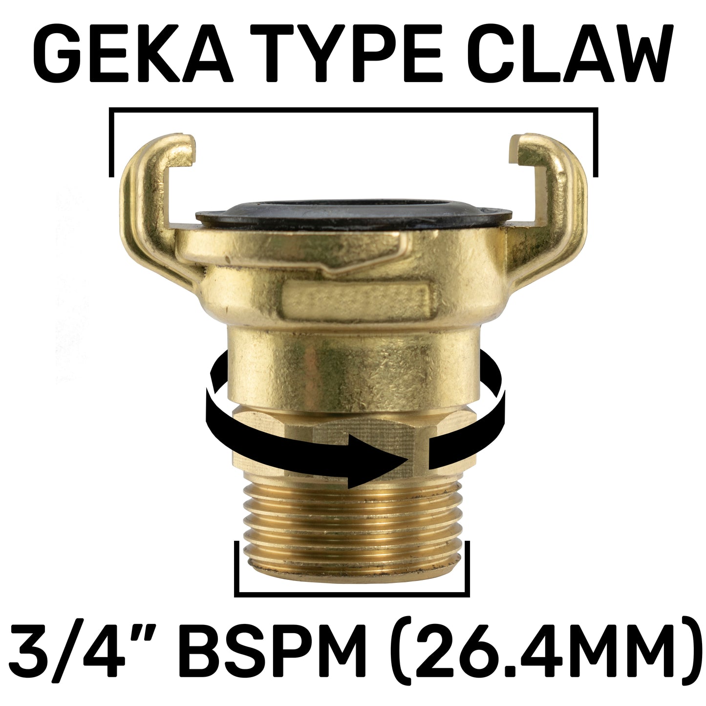Geka Type Claw Fitting - 3/4" BSPM Swivel