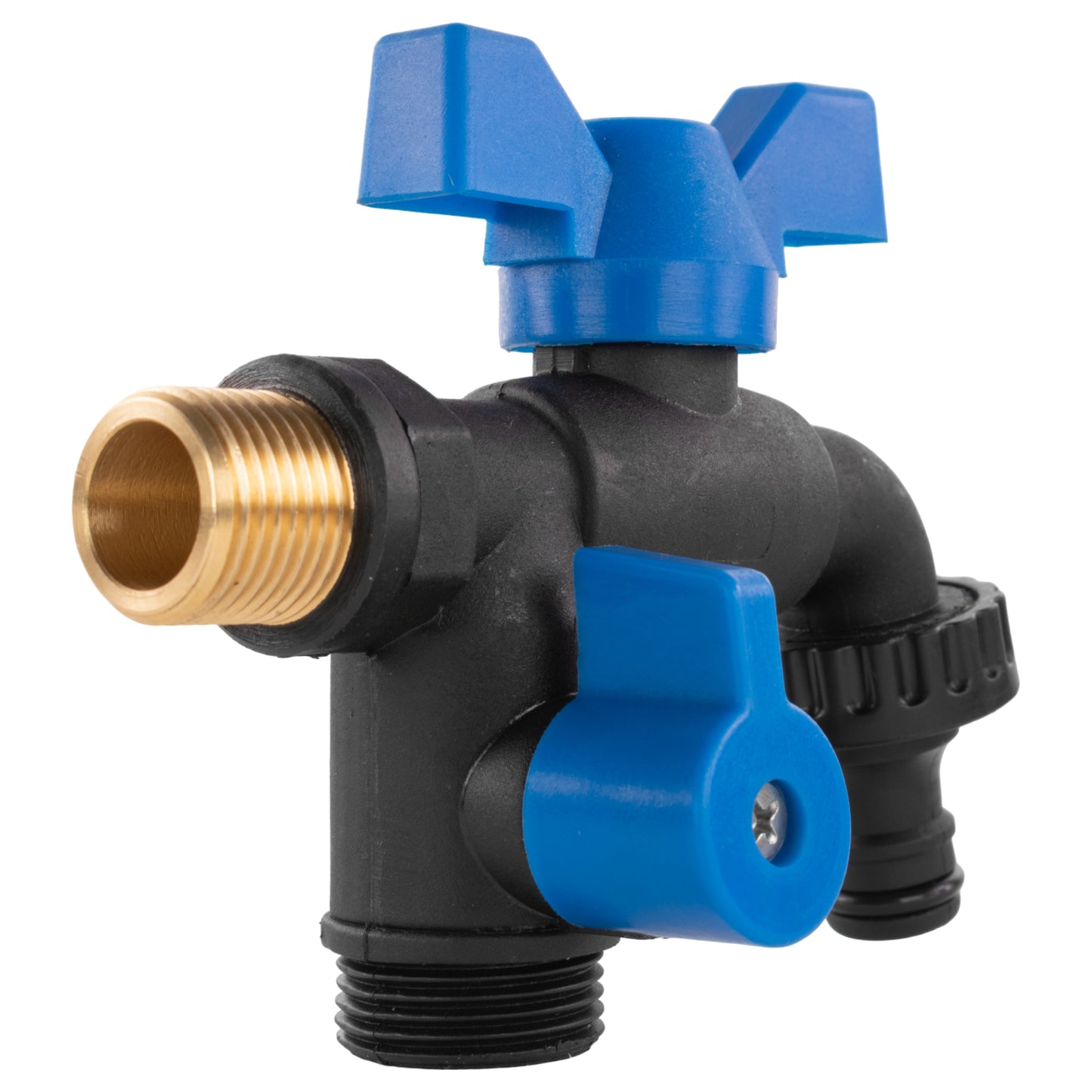 Garden Bib Double Tap 1/2" BSPM (Black/Blue)
