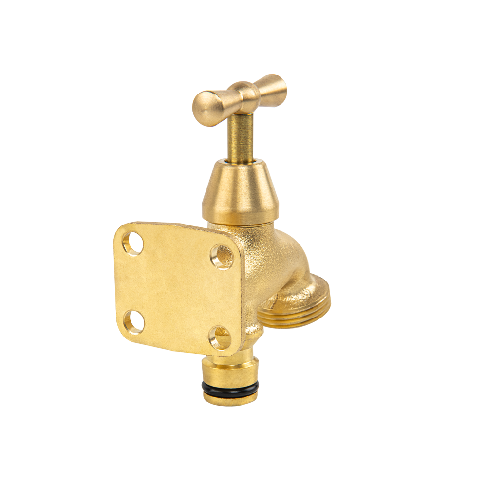 Brass Mounting-Plate Bib Tap – Quick Inlet, ¾″ BSP Outlet