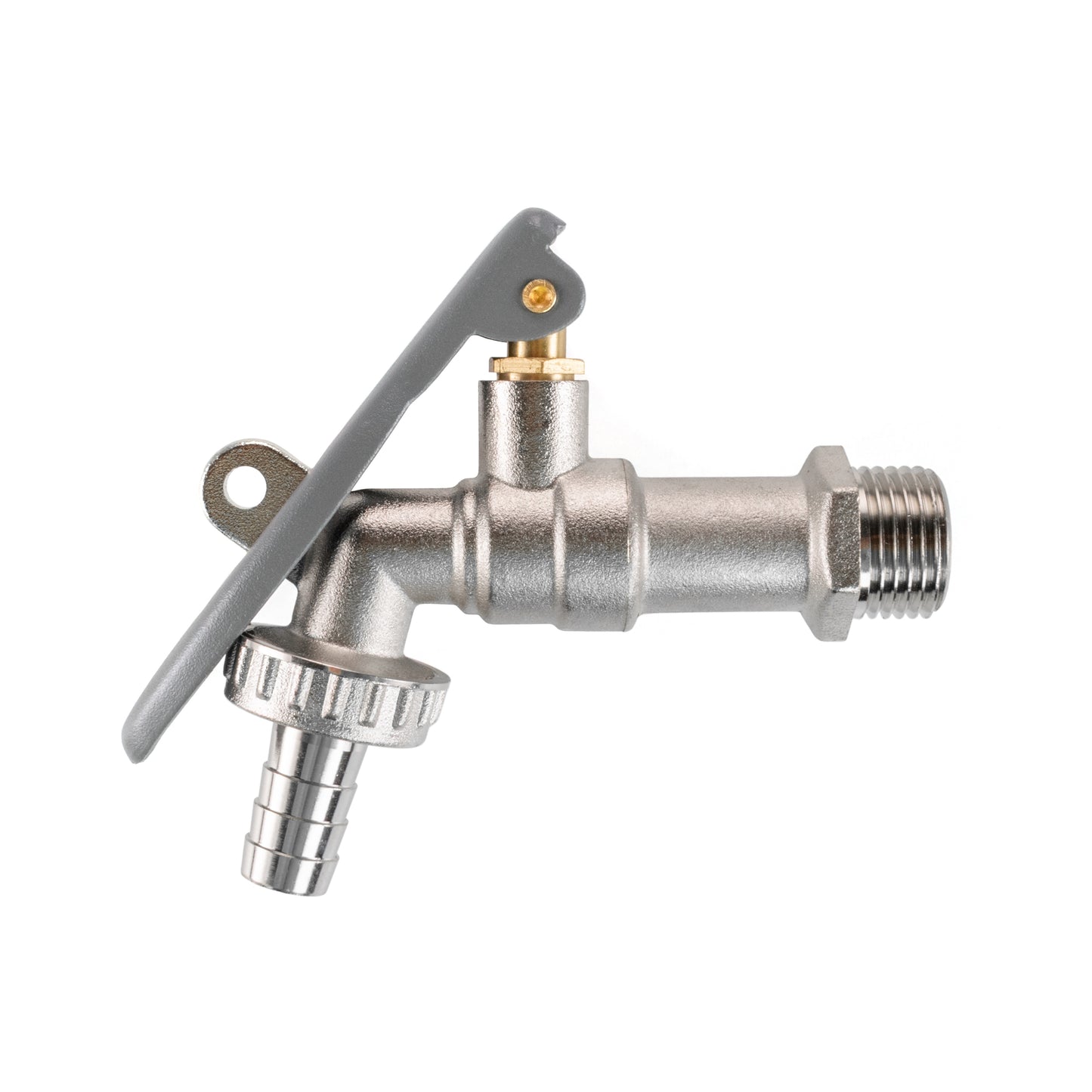 20mm MDPE Wall Flange with Barbed Lever Lock Tap