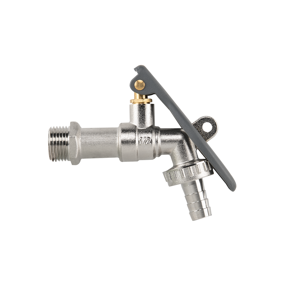 20mm MDPE Wall Flange with Barbed Lever Lock Tap