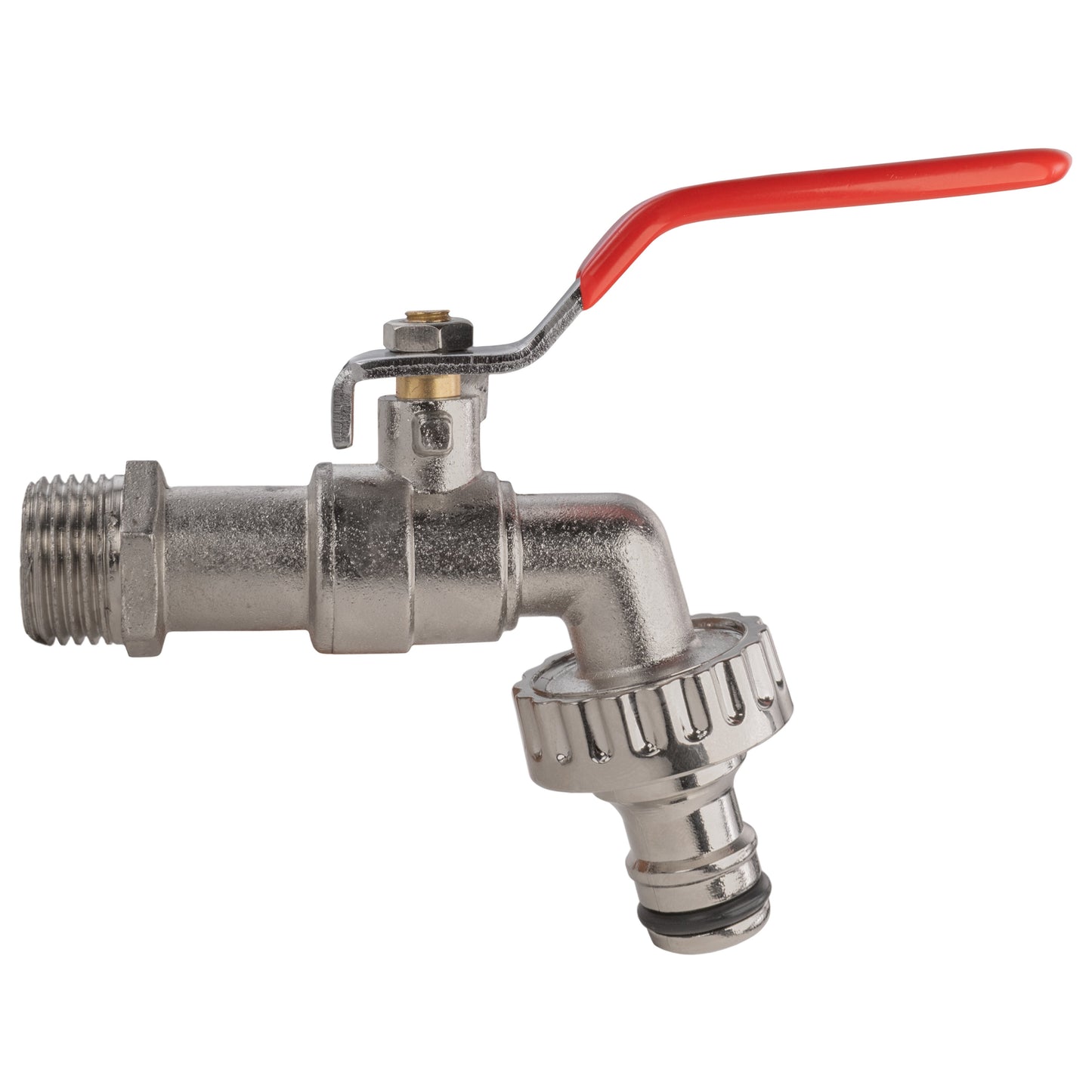 Garden Lever Tap 1/2" BSPM - Quick Connect - Zinc Nickle Plated