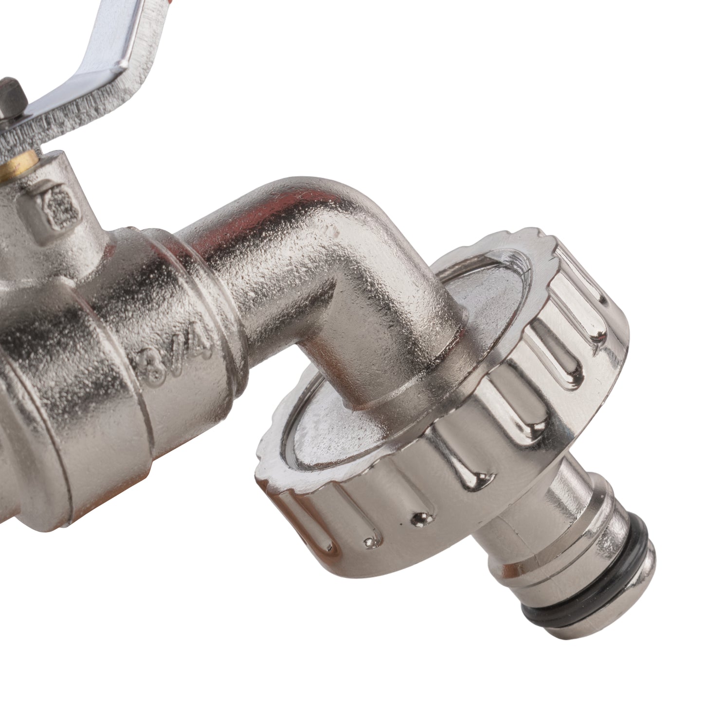 25mm MDPE Wall Flange with Quick Connect Lever Tap