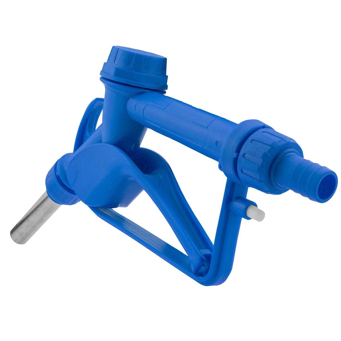 Fuel Nozzle Gun 3/4" Barb Inlet - Metal Outlet (Blue)