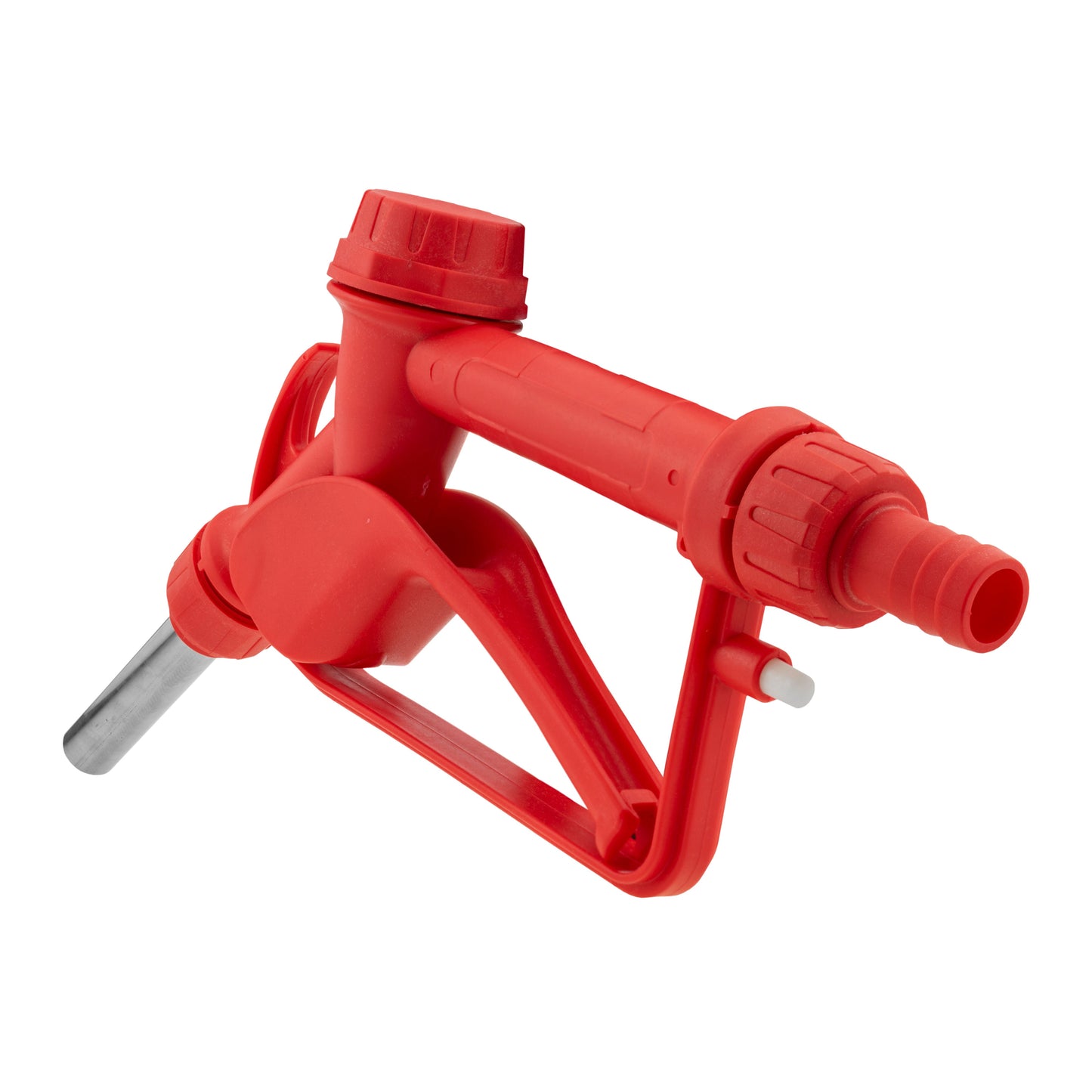 Fuel Nozzle Gun 3/4" Barb Inlet - Metal Outlet (Red)