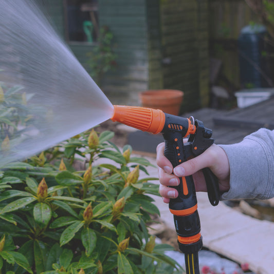 Hose Gun Water Sprayer Single Adjustable Jet (Black/Orange)
