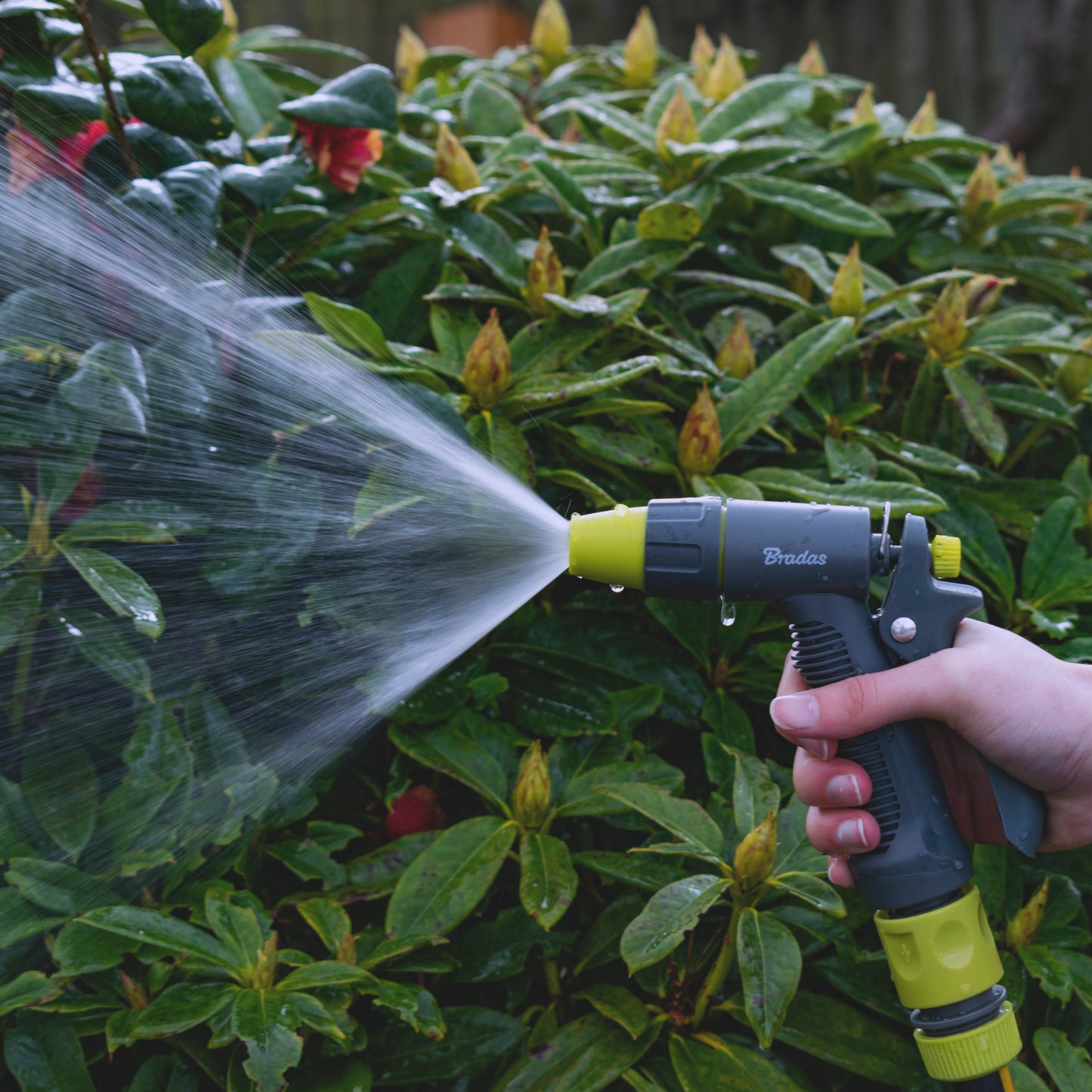 Hose Gun Water Sprayer Single Adjustable Jet (Lime/Grey)
