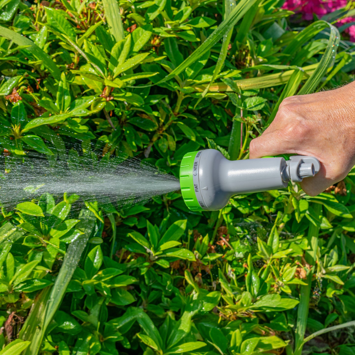 Hose Gun Water Sprayer Multi Pattern Adjustable (Lime/Grey)