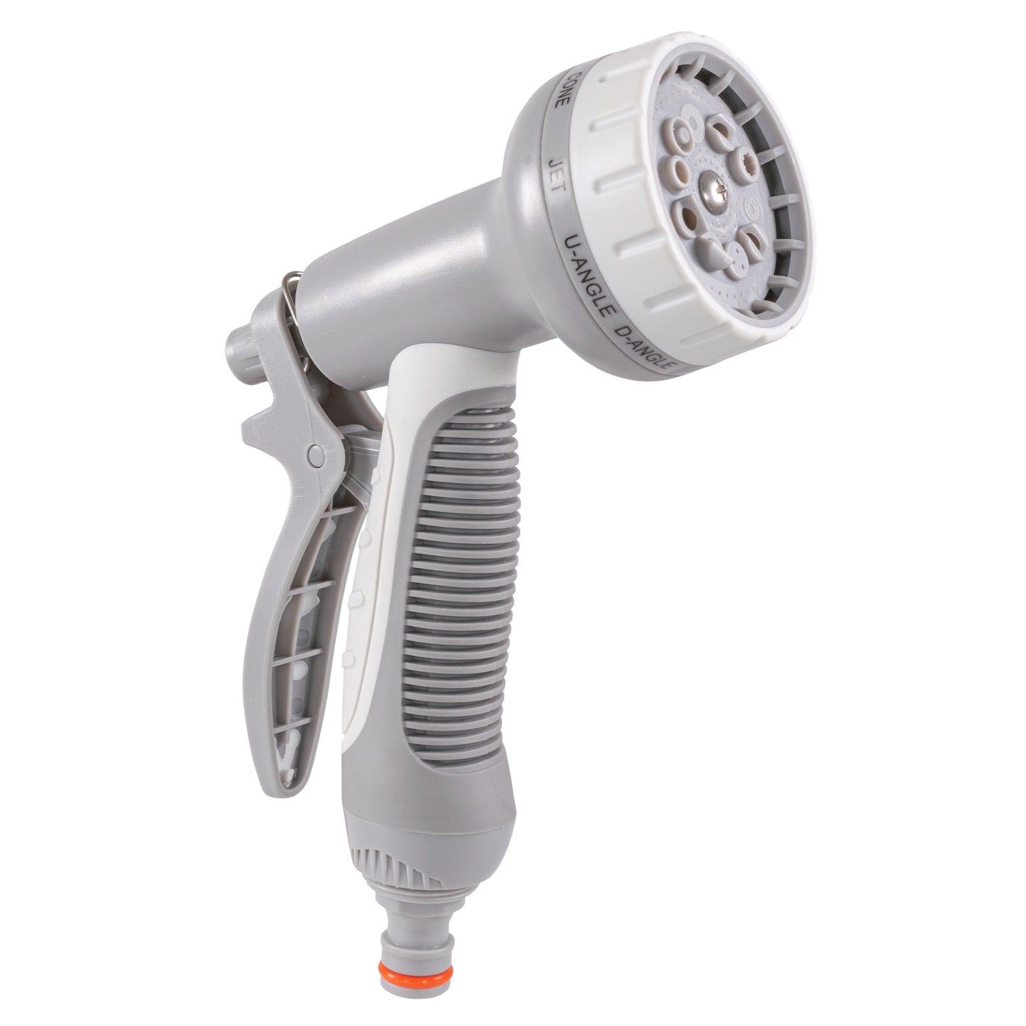 Hose Gun Water Sprayer Multi Pattern Adjustable (White/Grey)