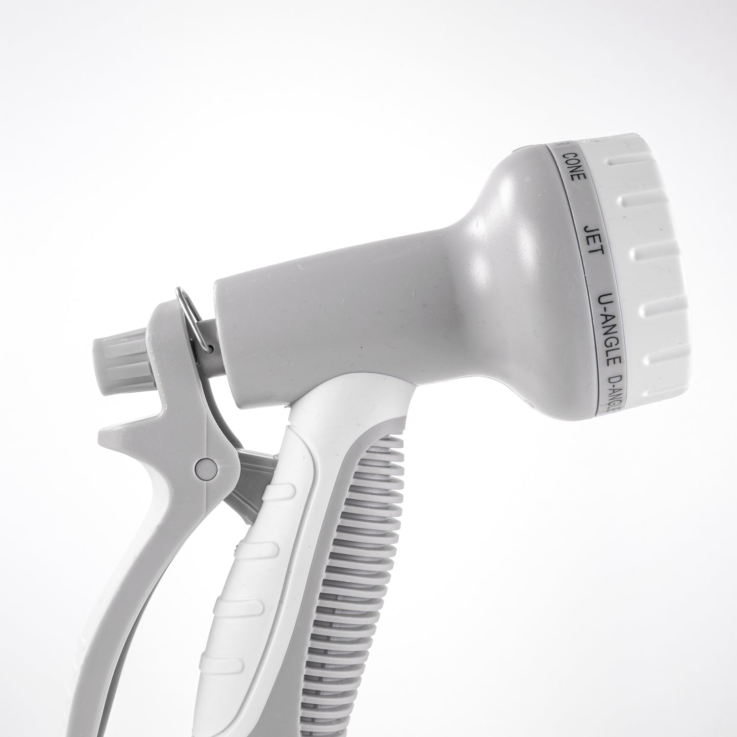 Hose Gun Water Sprayer Multi Pattern Adjustable (White/Grey)